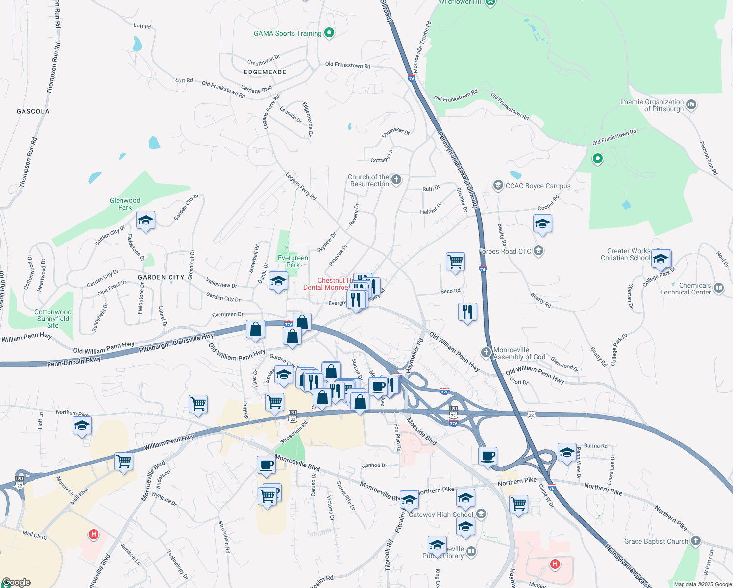 316 Center Road, Monroeville PA Walk Score