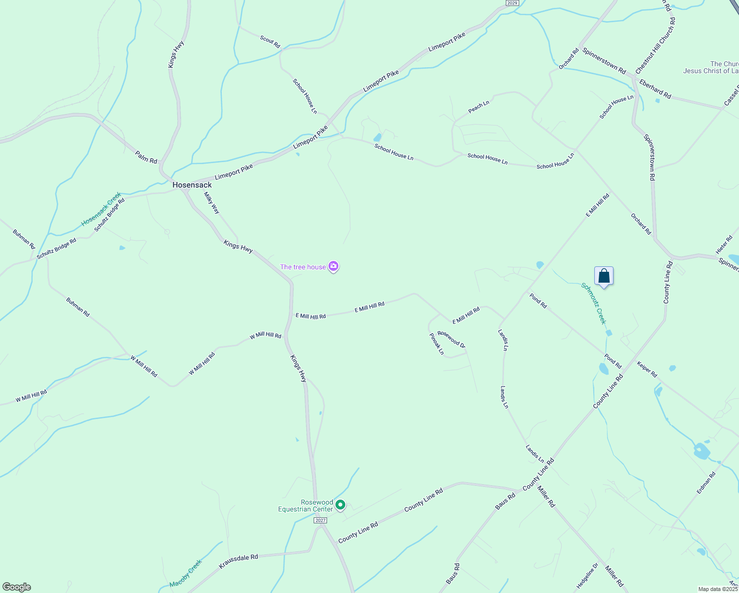 map of restaurants, bars, coffee shops, grocery stores, and more near 4585 East Mill Hill Road in East Greenville