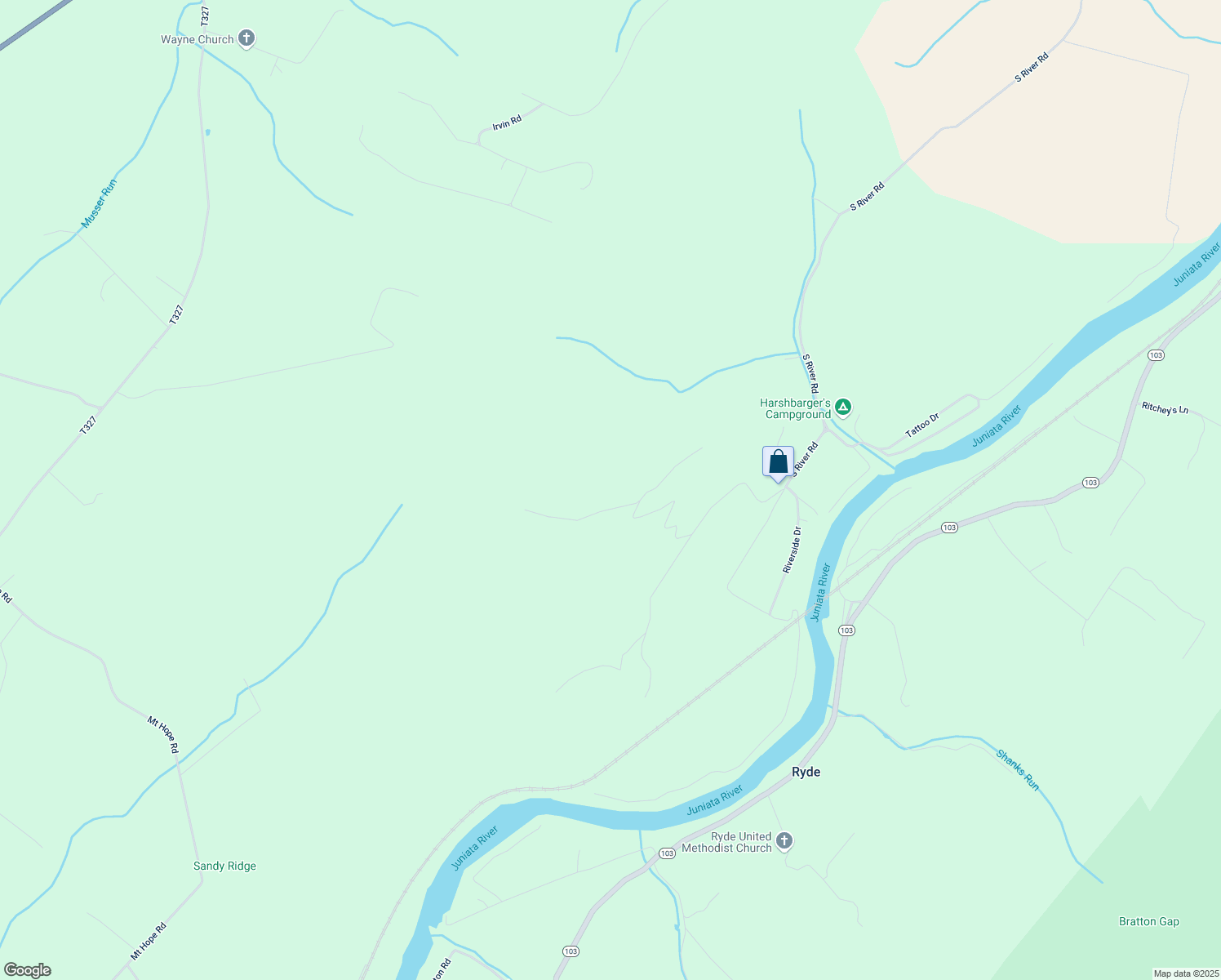 map of restaurants, bars, coffee shops, grocery stores, and more near in McVeytown