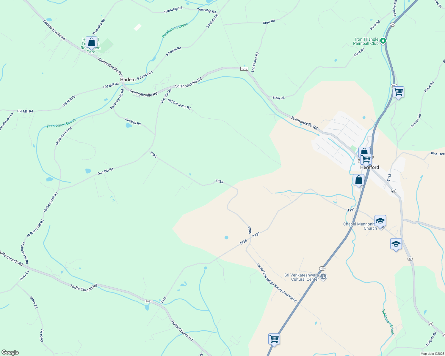 map of restaurants, bars, coffee shops, grocery stores, and more near 129 Grouse Hill Road in Barto