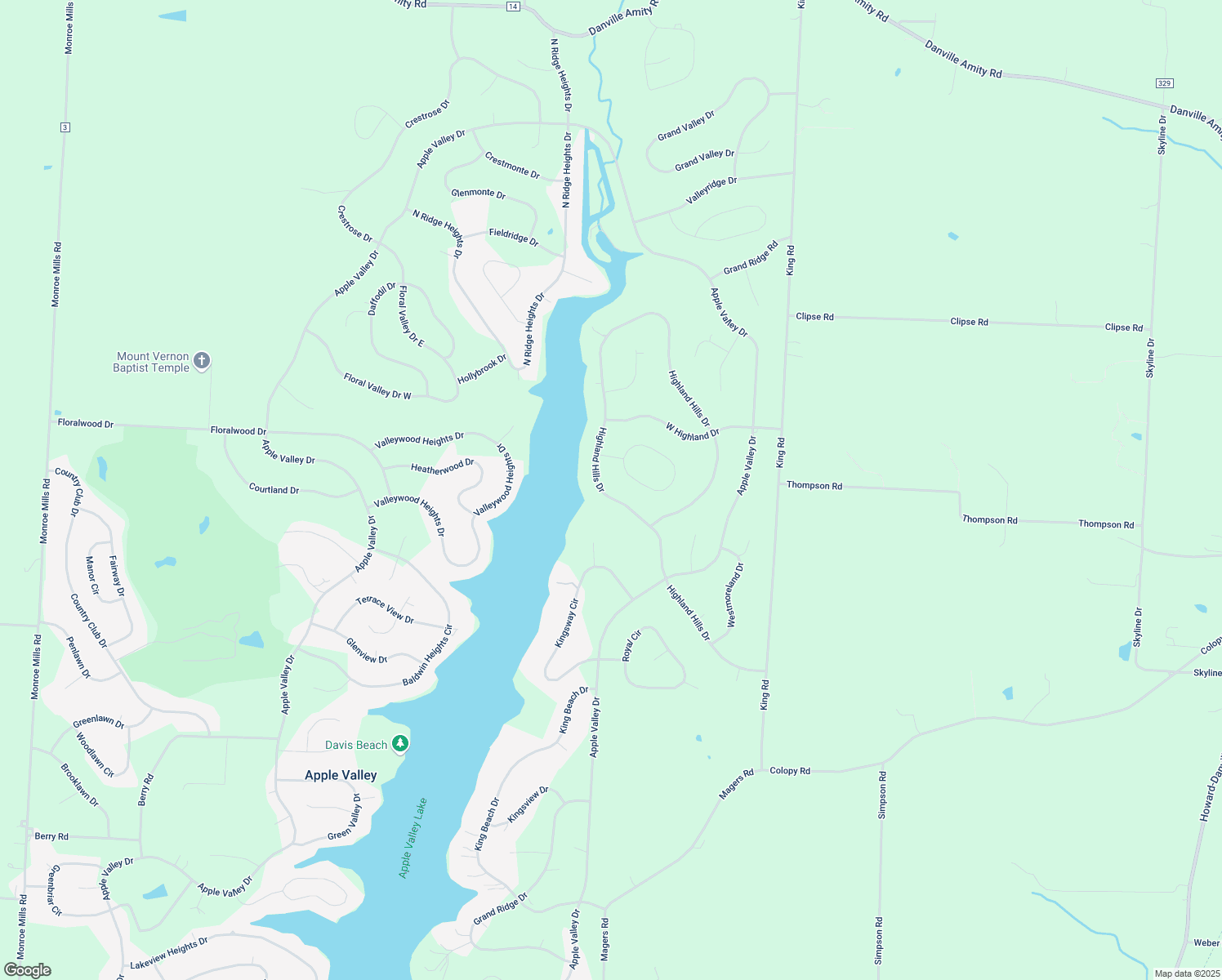 map of restaurants, bars, coffee shops, grocery stores, and more near 520 Highland Hills Drive in Howard