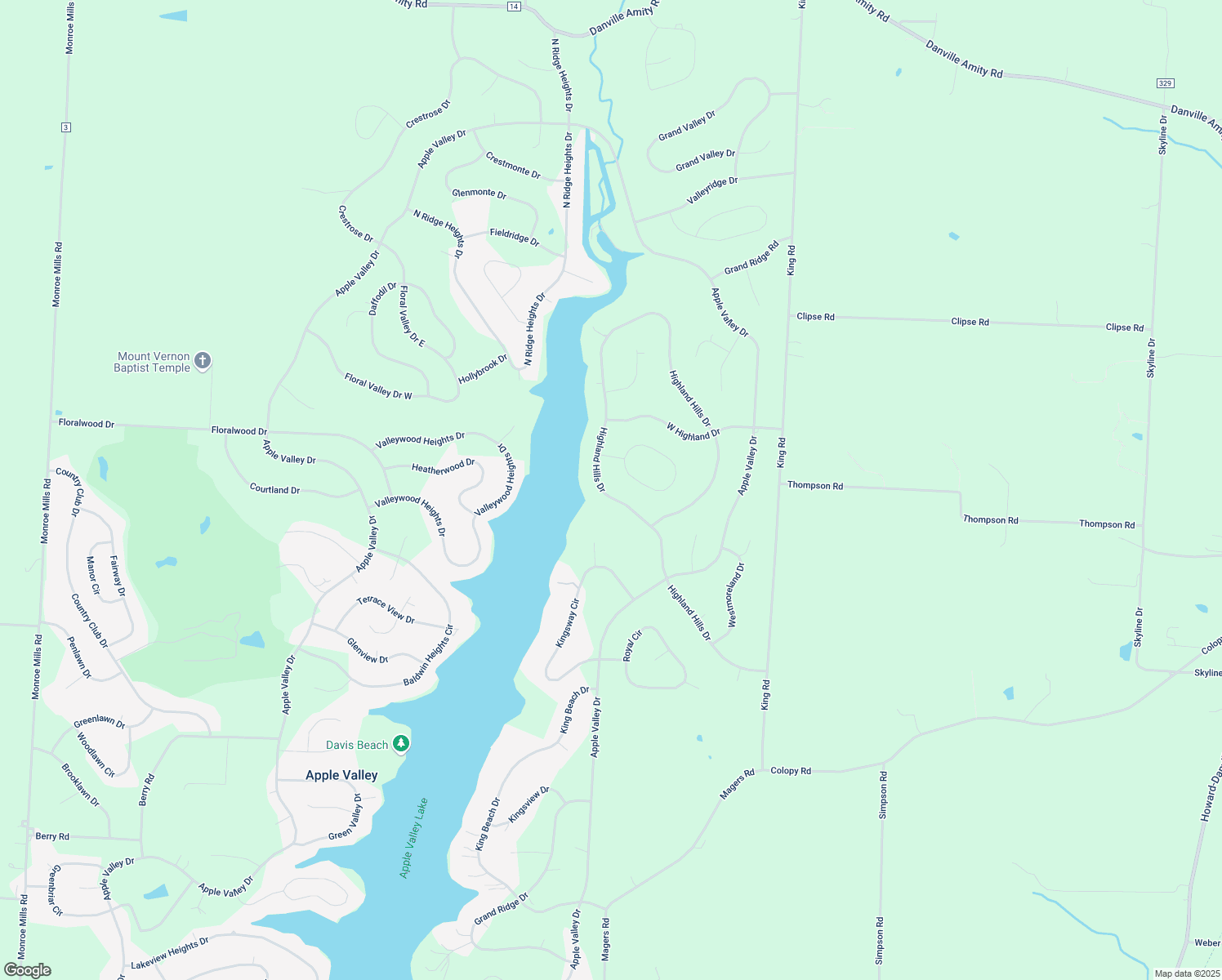 map of restaurants, bars, coffee shops, grocery stores, and more near 520 Highland Hills Drive in Howard