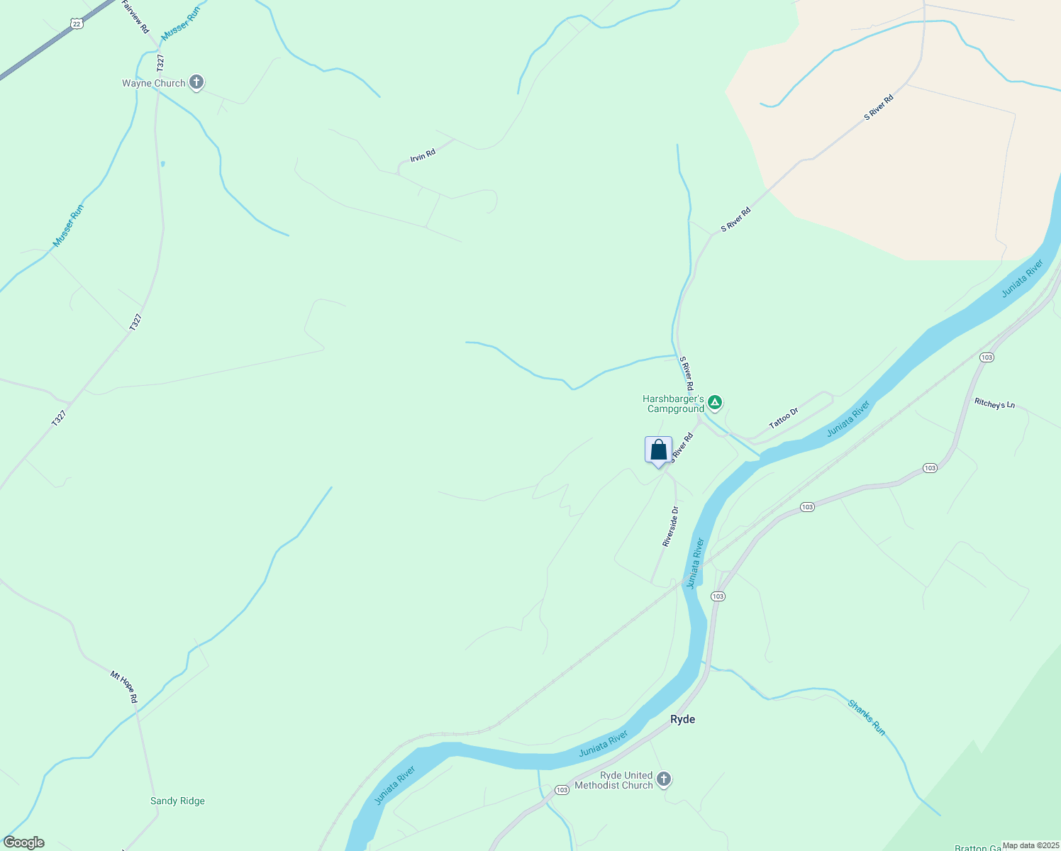 map of restaurants, bars, coffee shops, grocery stores, and more near in McVeytown