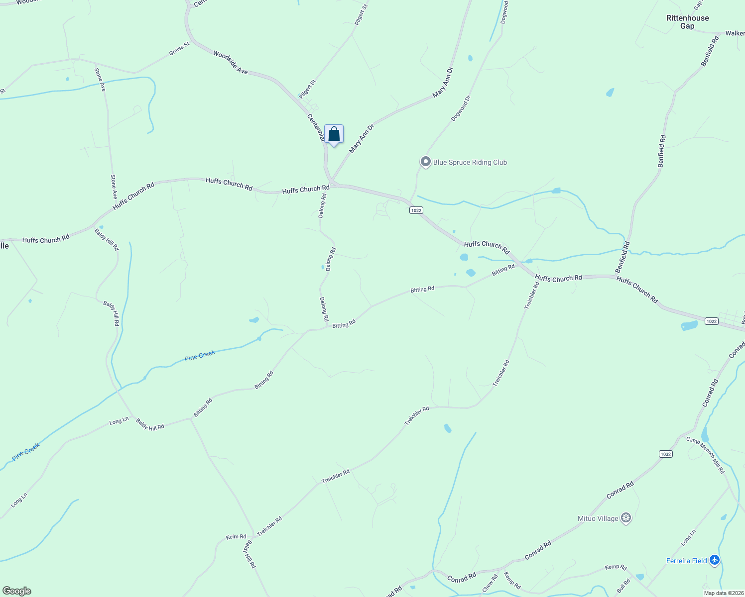 map of restaurants, bars, coffee shops, grocery stores, and more near 149 Bitting Road in Alburtis