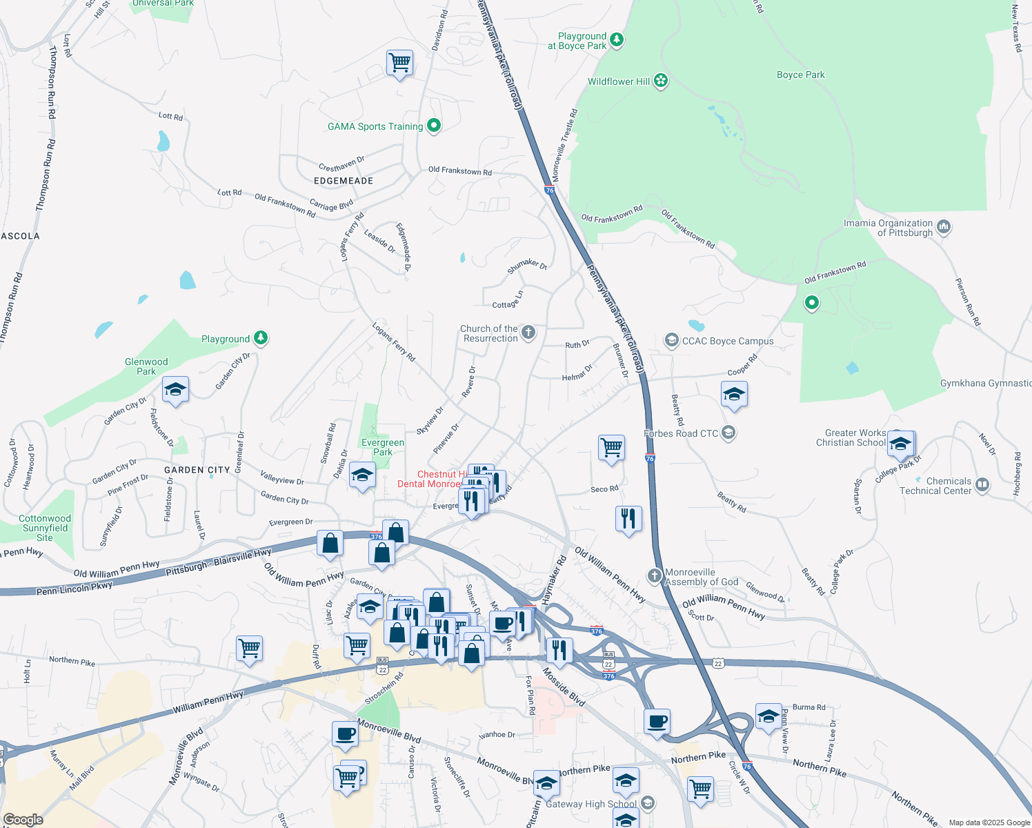 415 Center Road, Monroeville PA Walk Score