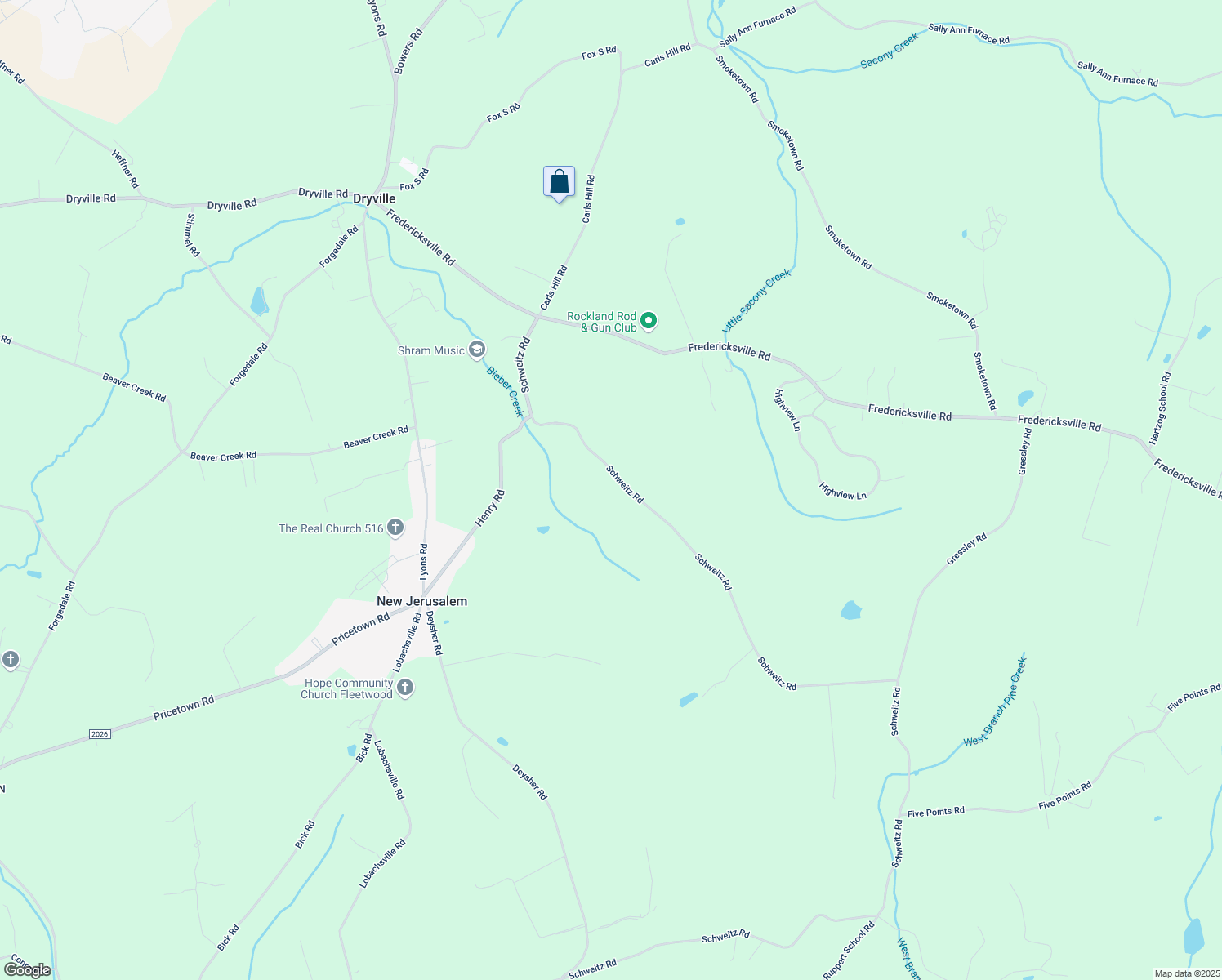 map of restaurants, bars, coffee shops, grocery stores, and more near 281 Schweitz Road in Fleetwood