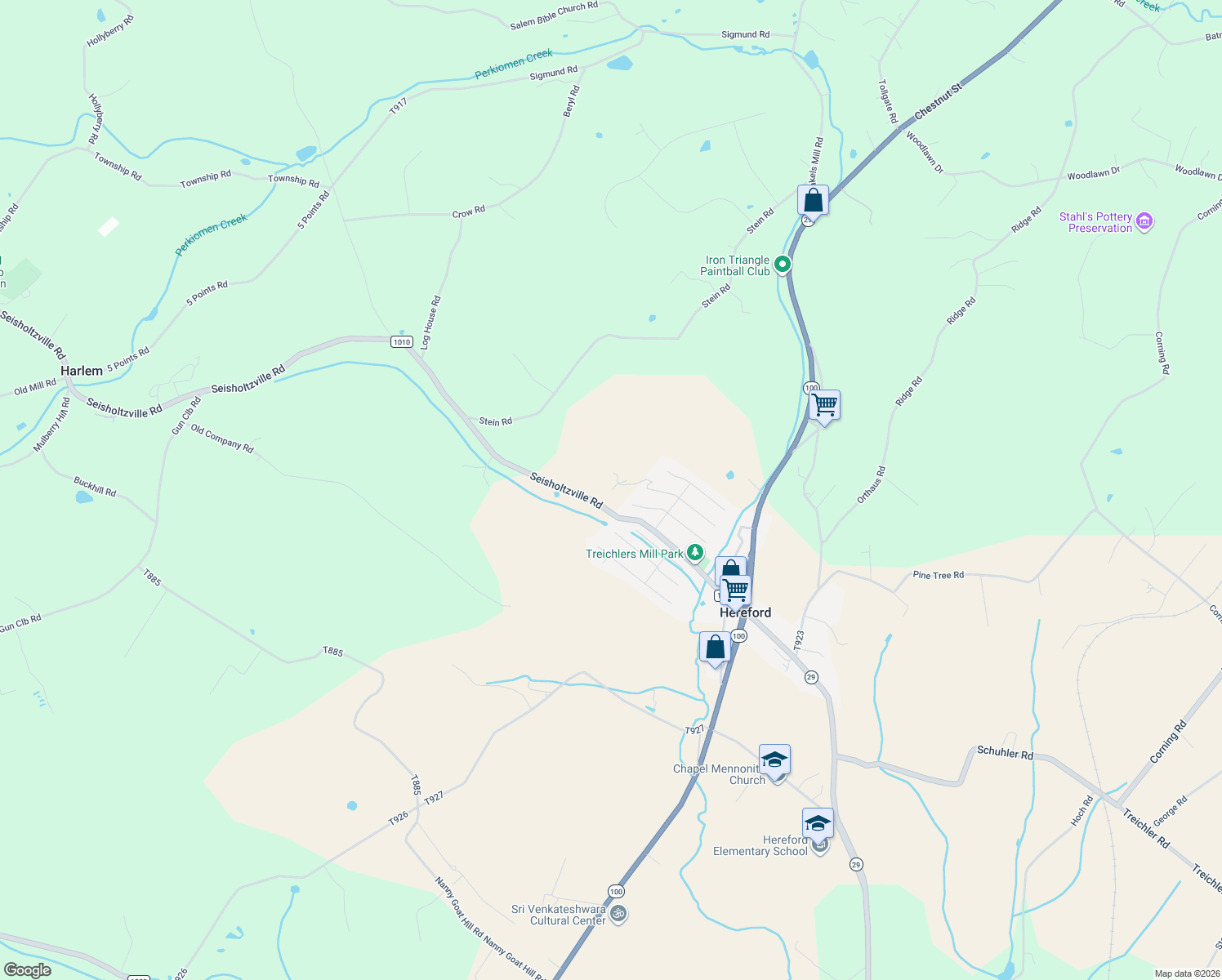 map of restaurants, bars, coffee shops, grocery stores, and more near 254 Liberty Circle in Hereford