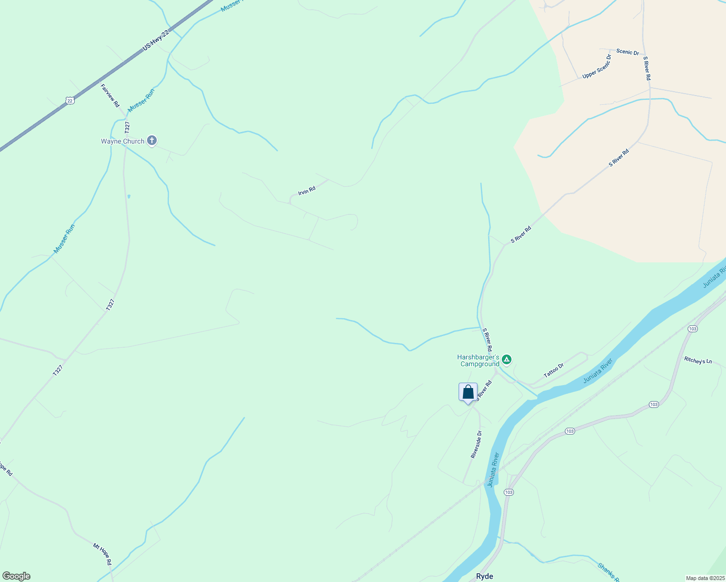 map of restaurants, bars, coffee shops, grocery stores, and more near in McVeytown