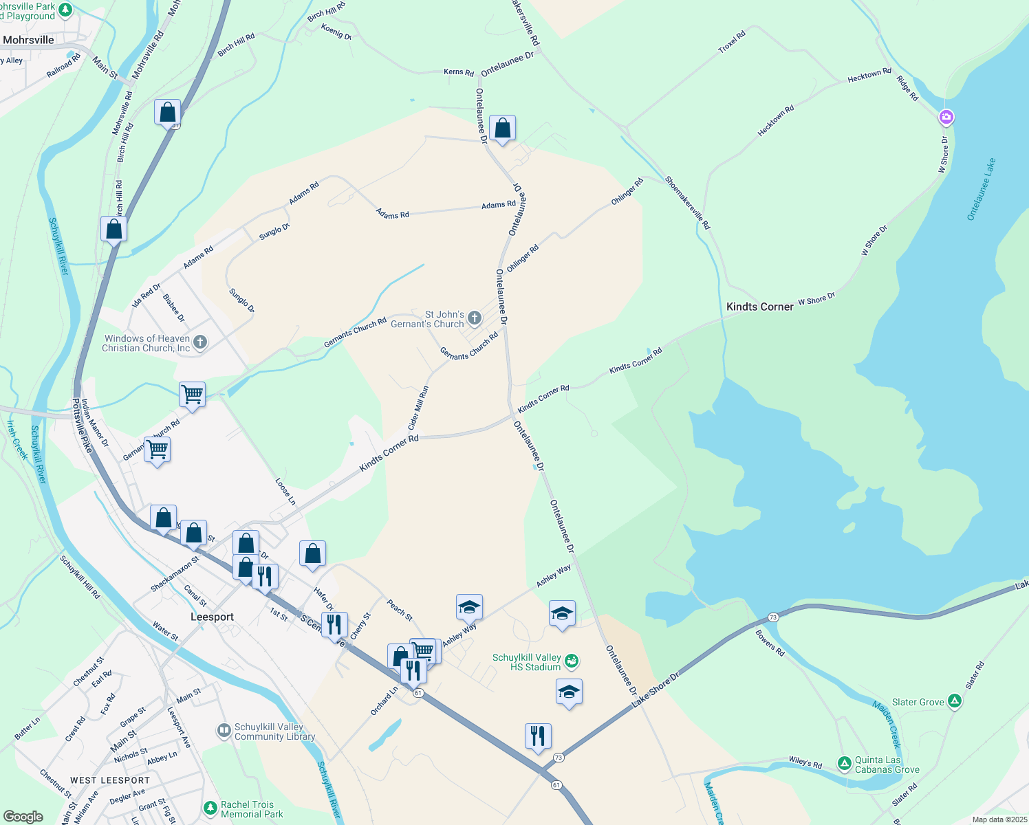 497B Ontelaunee Drive, Shoemakersville PA Walk Score