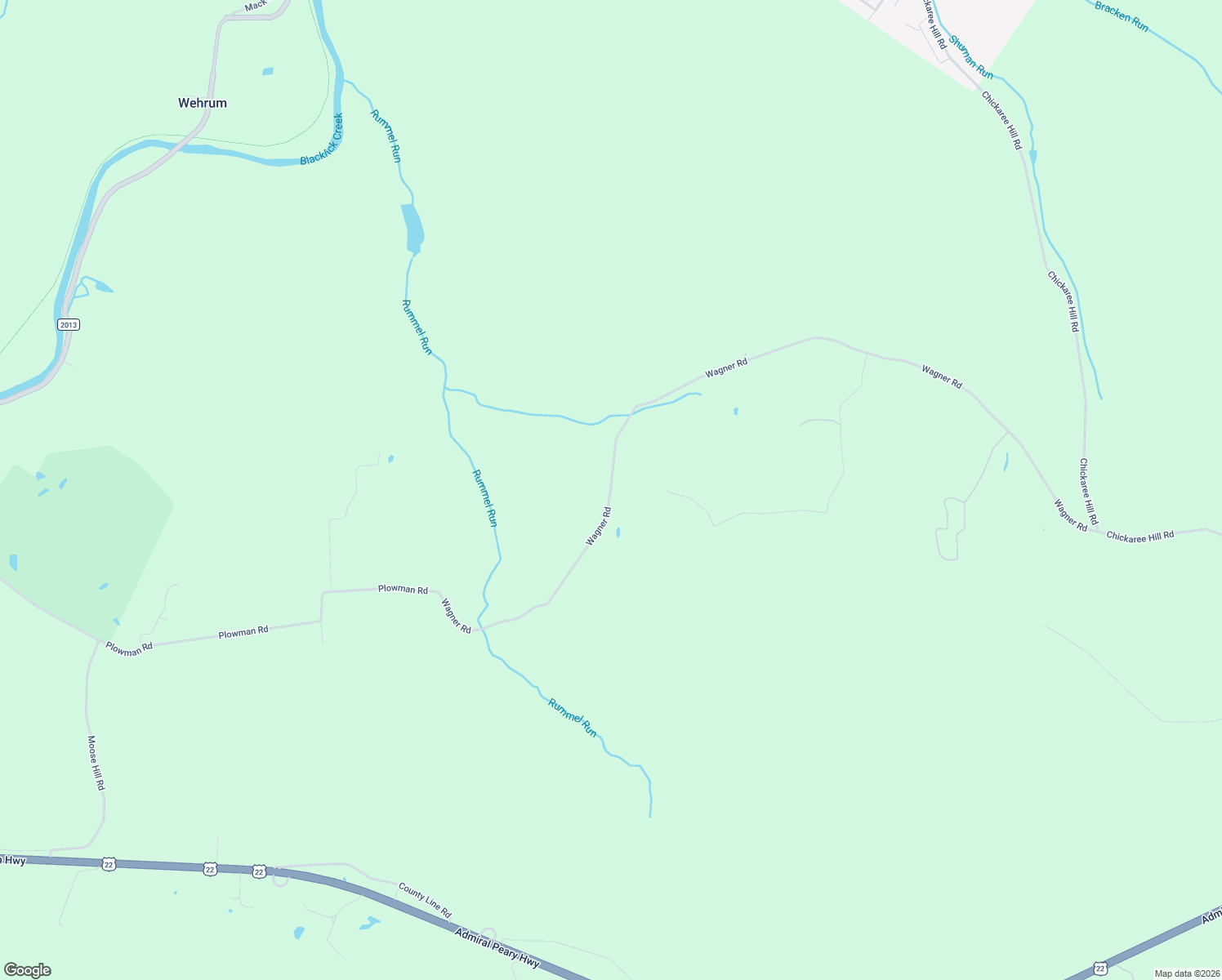 map of restaurants, bars, coffee shops, grocery stores, and more near Wagner Road in Vintondale