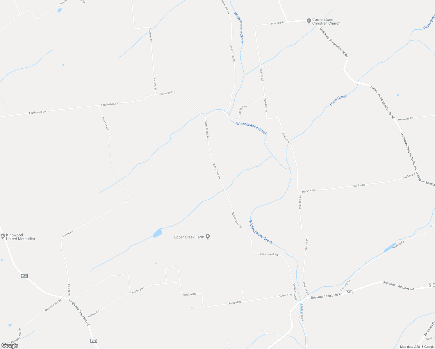 map of restaurants, bars, coffee shops, grocery stores, and more near 61 Upper Creek Rd in Stockton