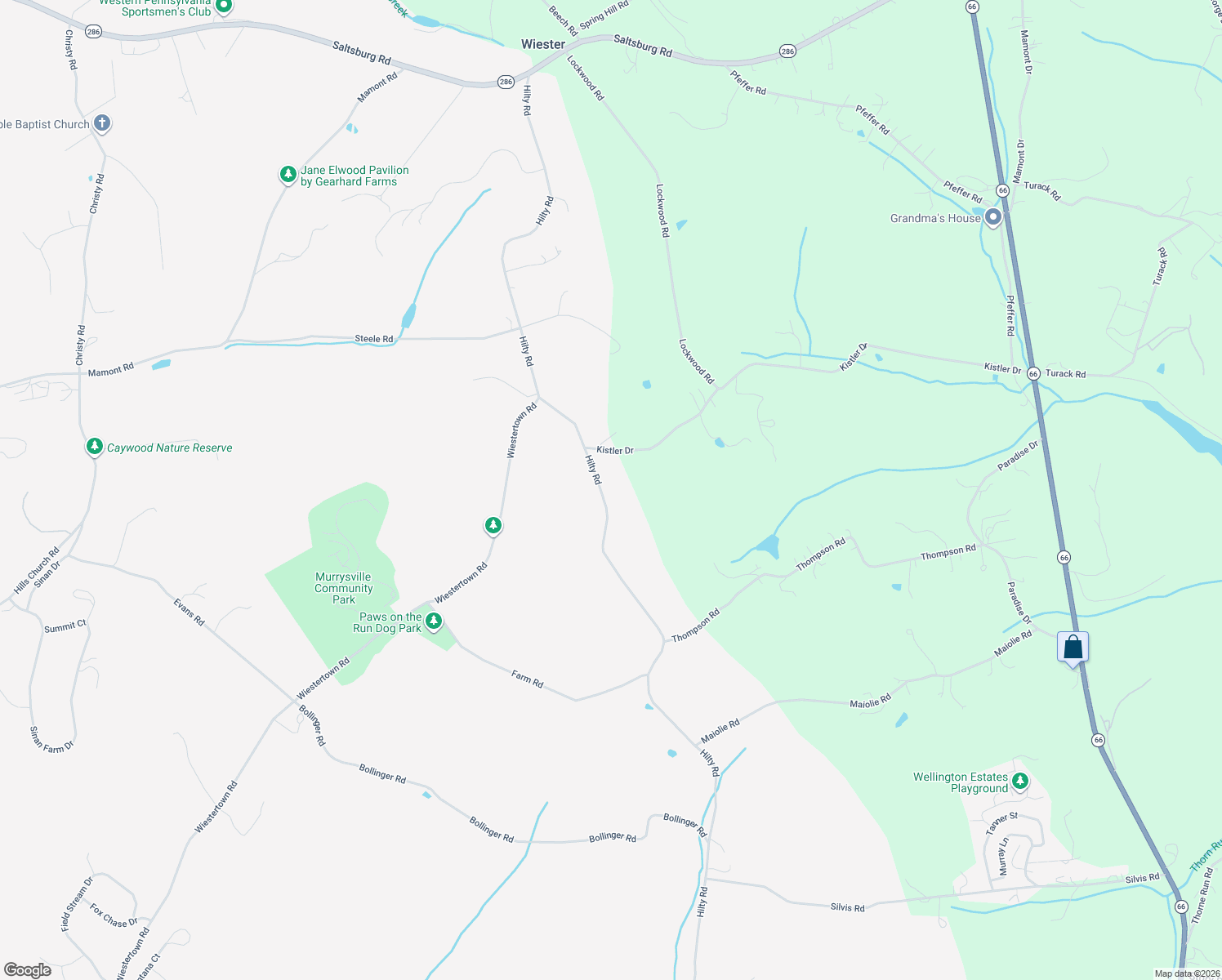 map of restaurants, bars, coffee shops, grocery stores, and more near 4231 Hilty Road in Export