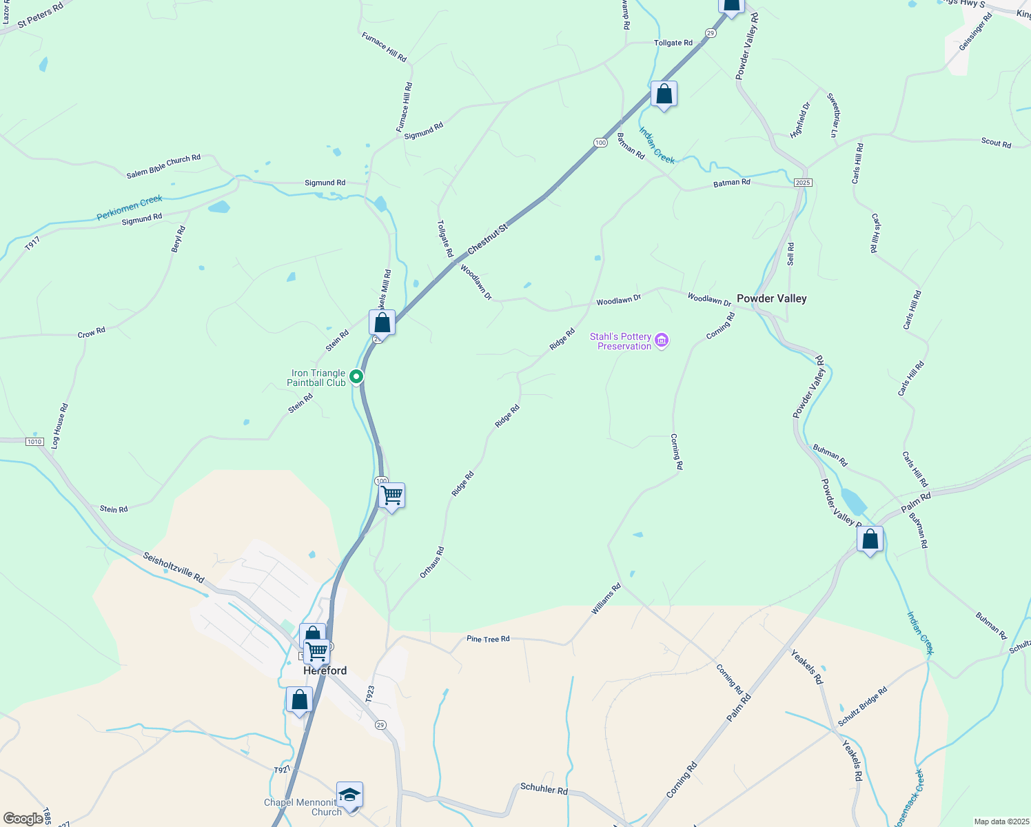map of restaurants, bars, coffee shops, grocery stores, and more near 6880 Ridge Road in Zionsville