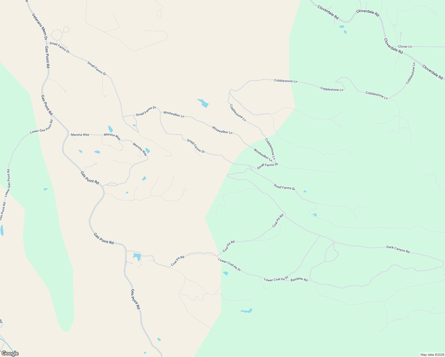 map of restaurants, bars, coffee shops, grocery stores, and more near 14025 Small Farms Drive in Igo
