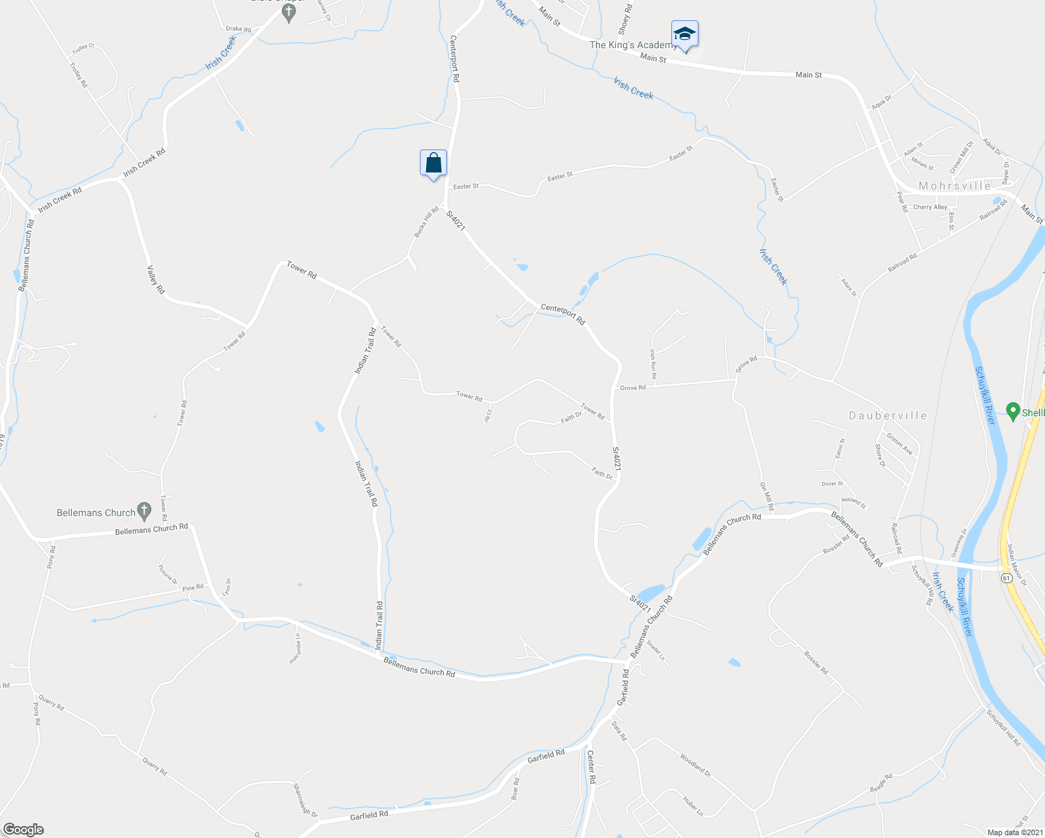 map of restaurants, bars, coffee shops, grocery stores, and more near 479 Faith Drive in Mohrsville