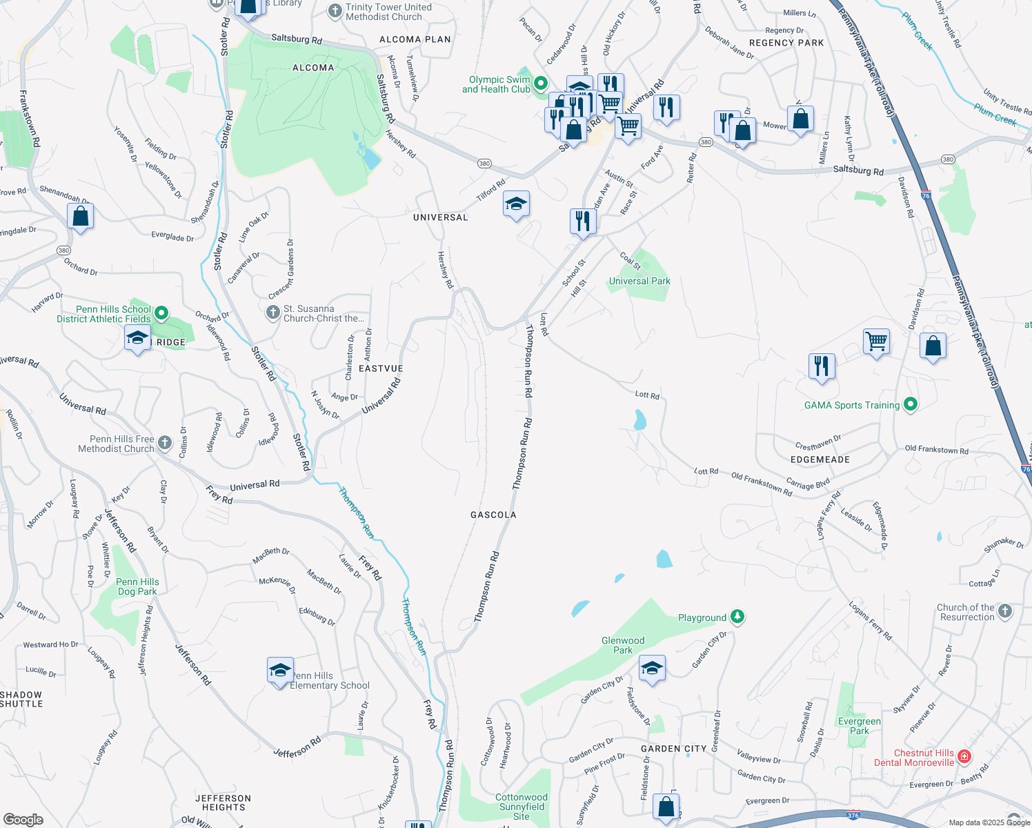 10 Poplar Street, Penn Hills PA Walk Score