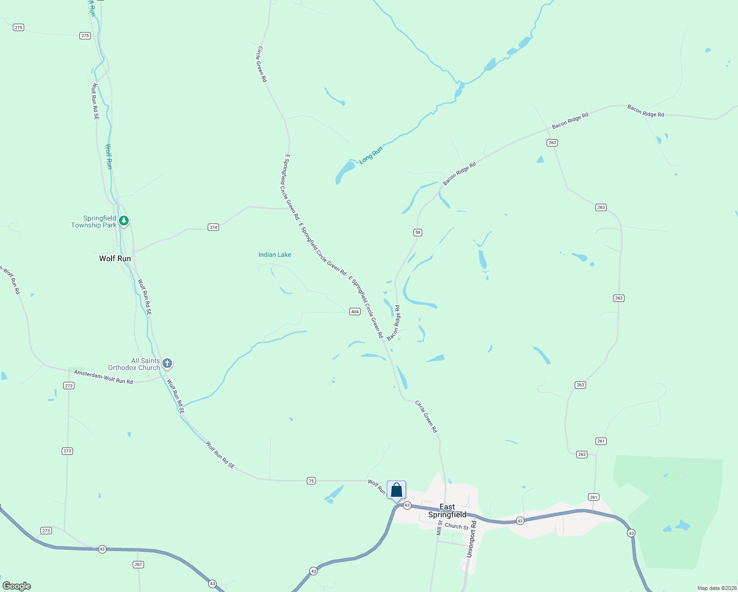 map of restaurants, bars, coffee shops, grocery stores, and more near 1079 County Highway 60 in Bergholz