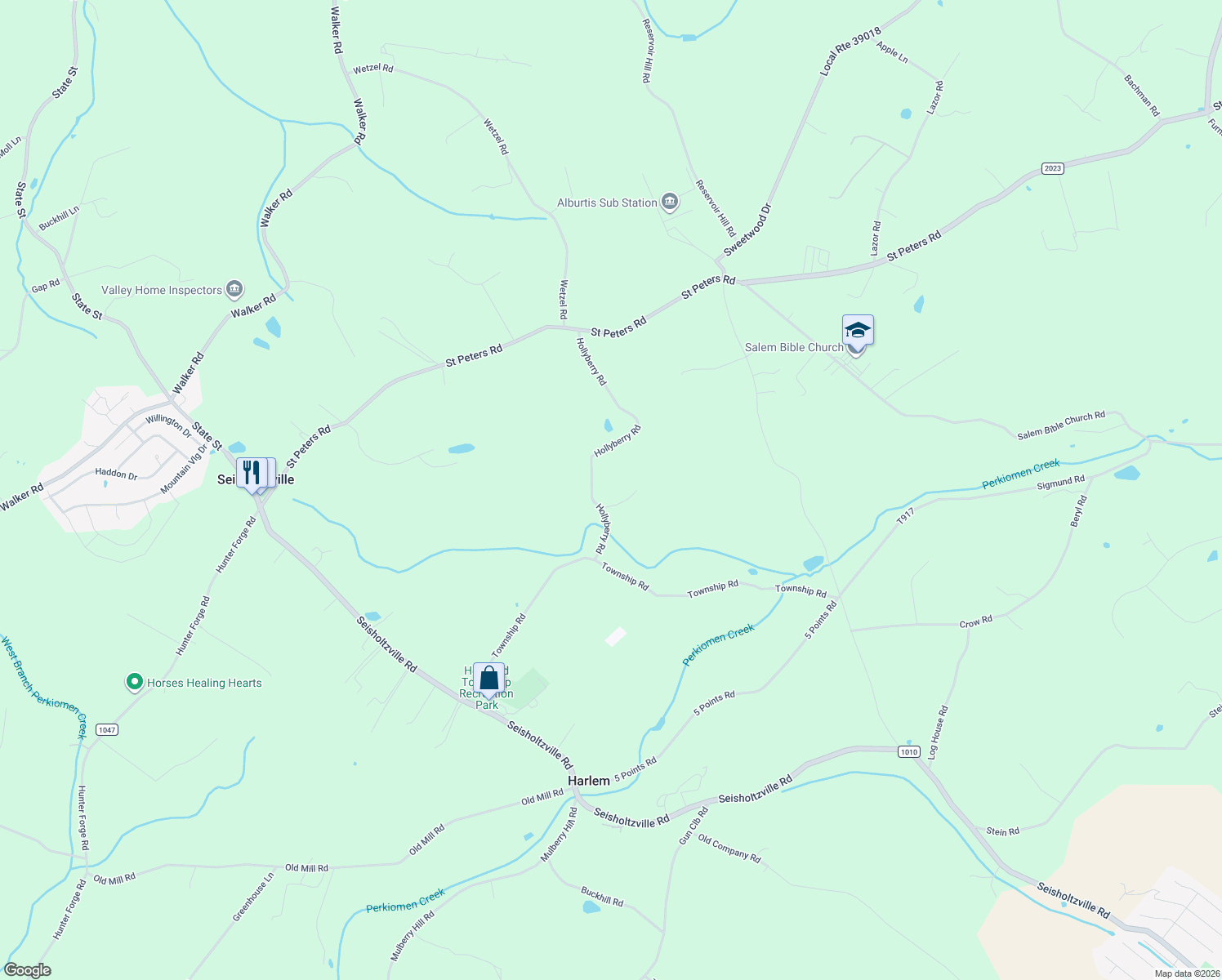map of restaurants, bars, coffee shops, grocery stores, and more near 130 Township Rd in Macungie