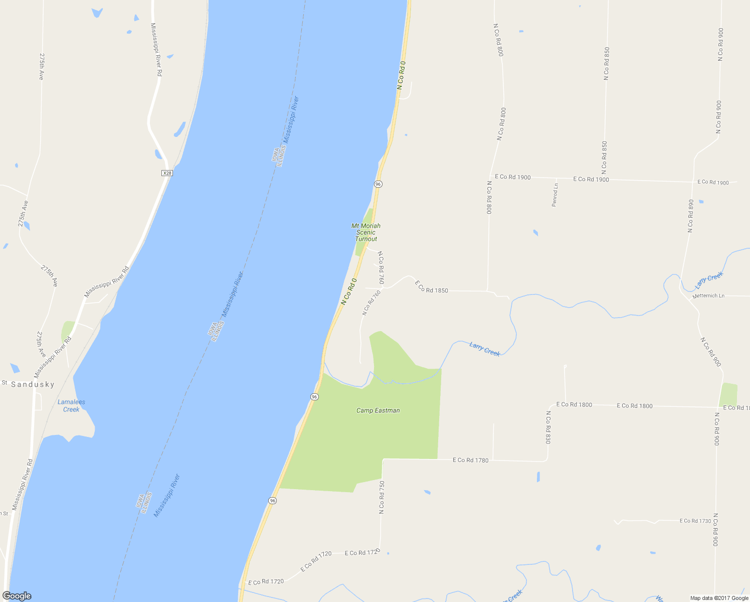 map of restaurants, bars, coffee shops, grocery stores, and more near 1847 North Co Road 760 in Nauvoo