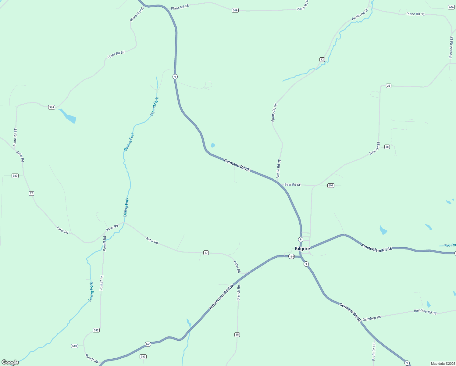 map of restaurants, bars, coffee shops, grocery stores, and more near in Kilgore