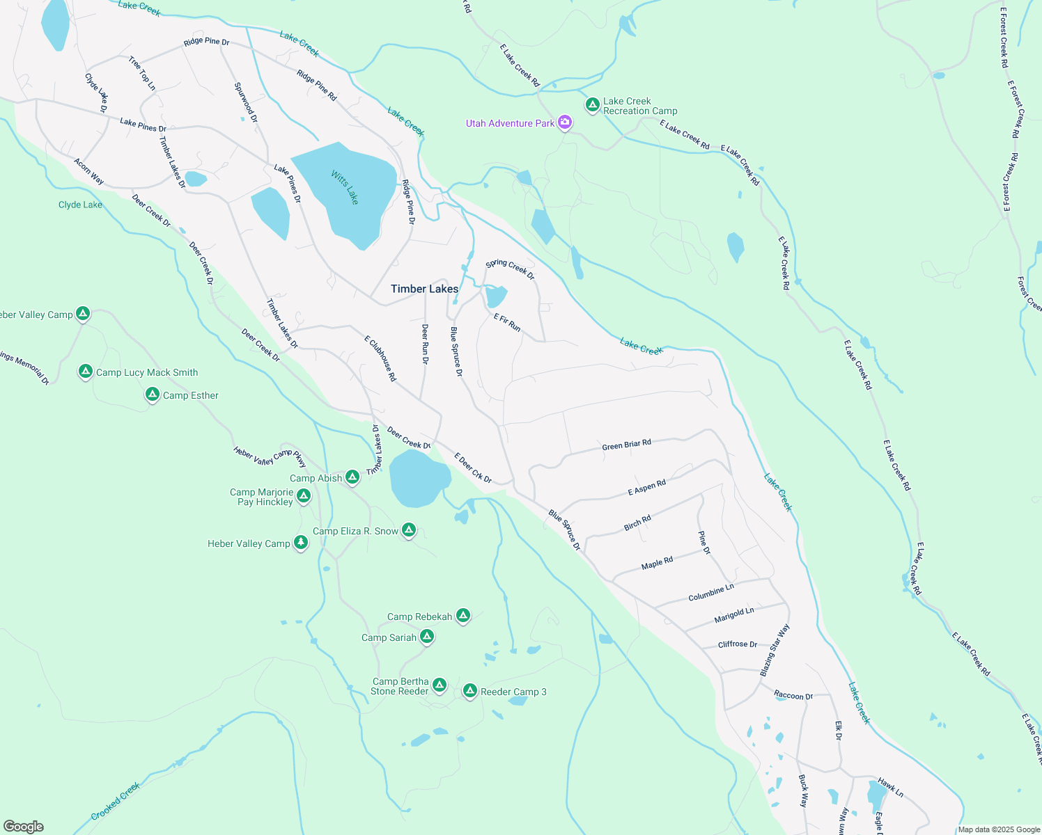 map of restaurants, bars, coffee shops, grocery stores, and more near 10645 Cottonwood Lane in Heber City