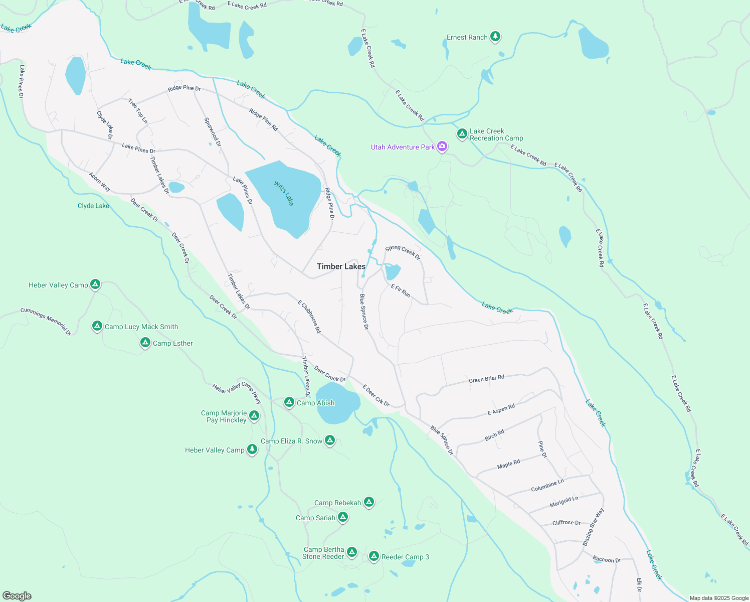 map of restaurants, bars, coffee shops, grocery stores, and more near 2586 South Red Willow Lane in Heber City