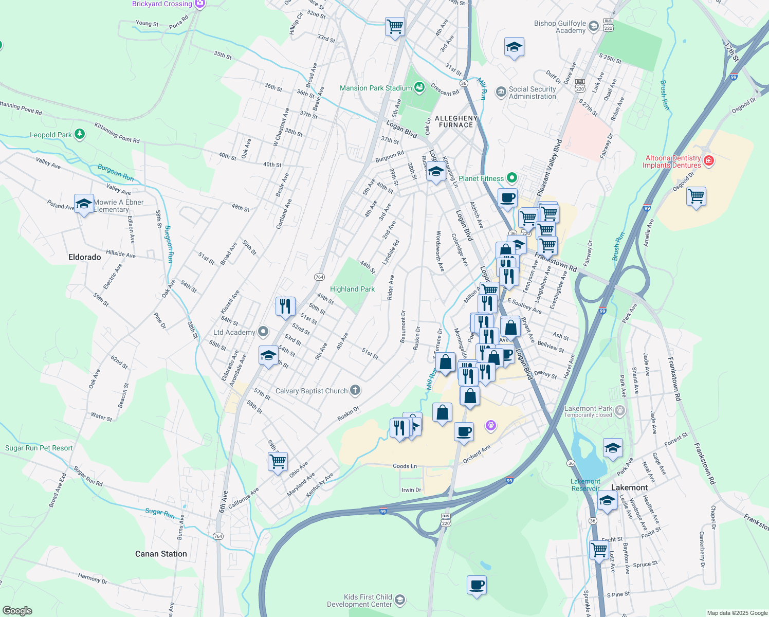 402 Ridge Avenue, Altoona PA Walk Score