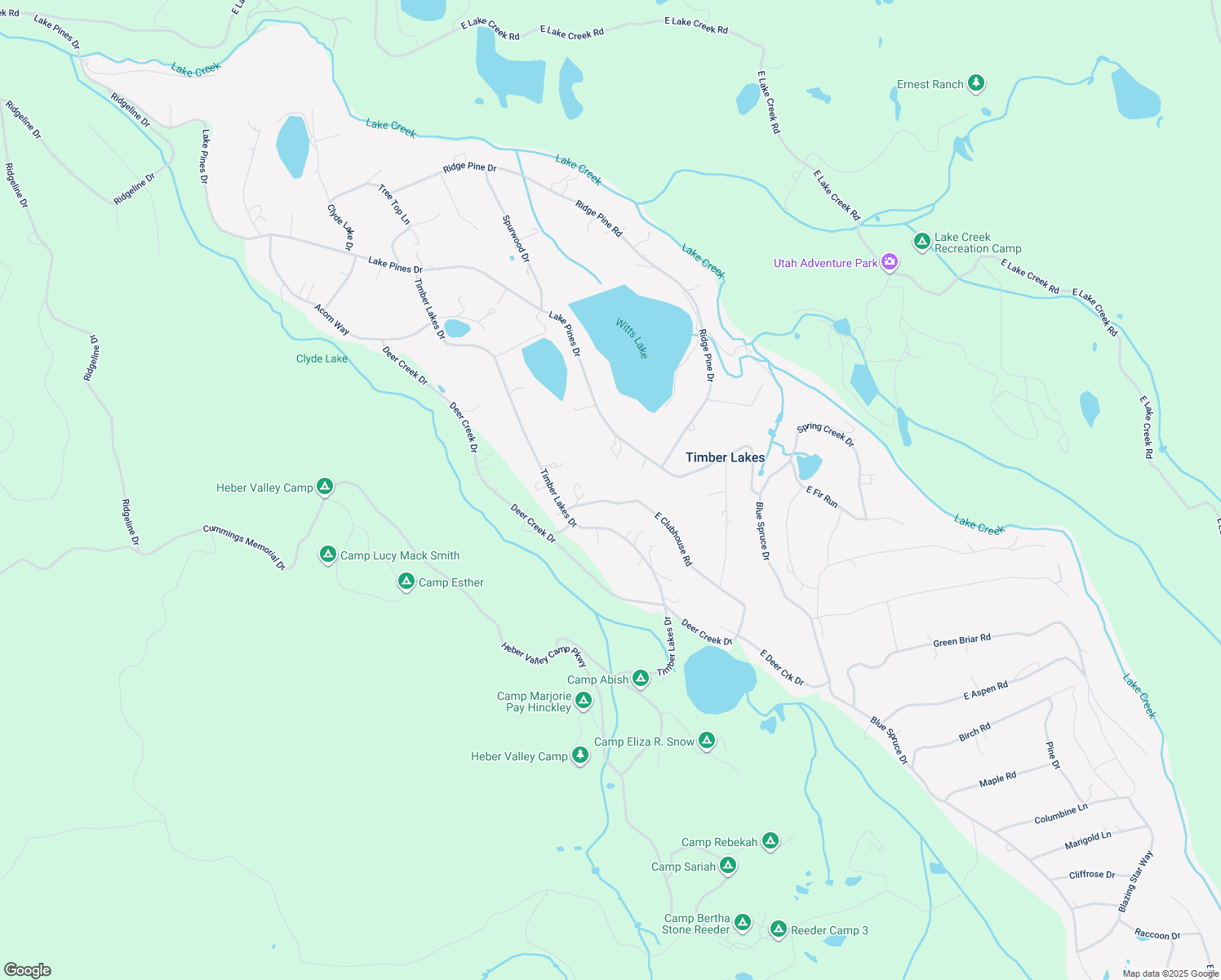 map of restaurants, bars, coffee shops, grocery stores, and more near 9855 East Clubhouse Road in Heber City