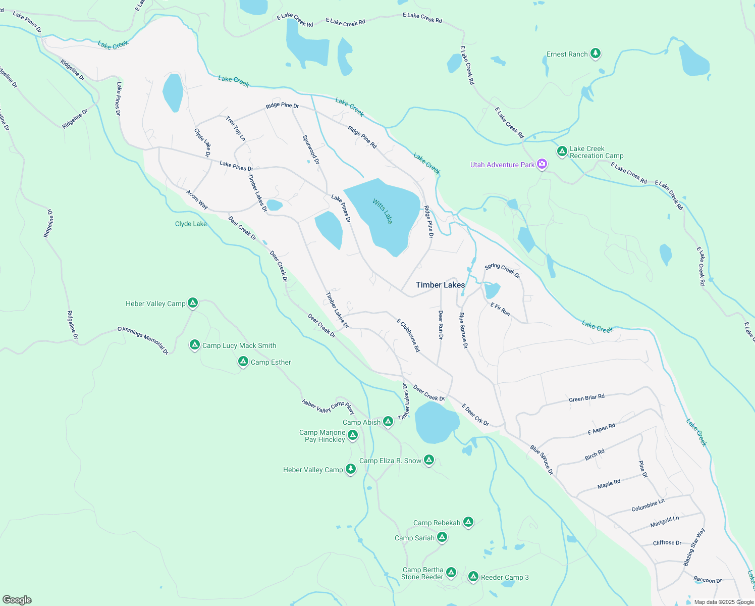 map of restaurants, bars, coffee shops, grocery stores, and more near 9881 East Clubhouse Road in Heber City