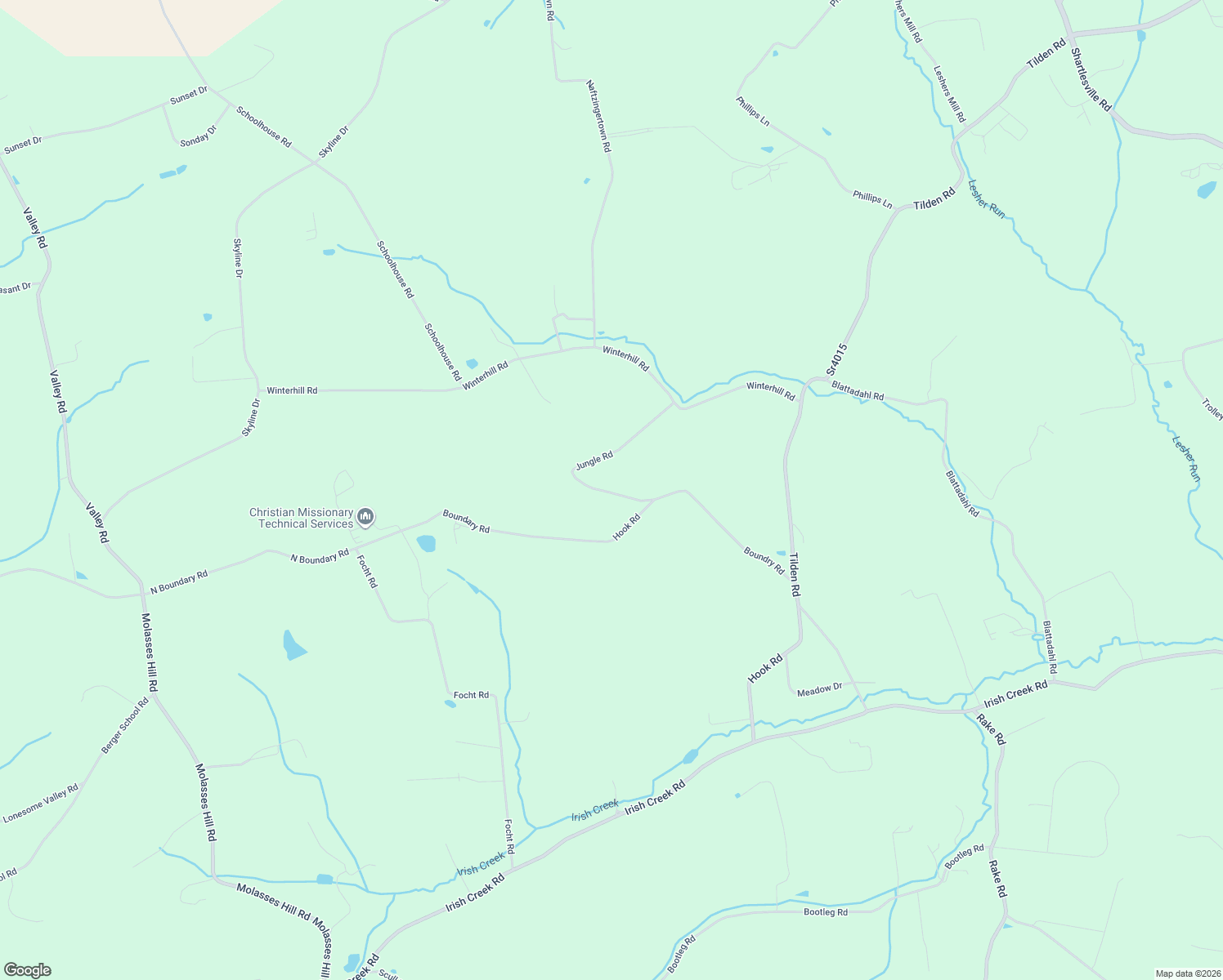 map of restaurants, bars, coffee shops, grocery stores, and more near 501R Jungle Road in Bernville