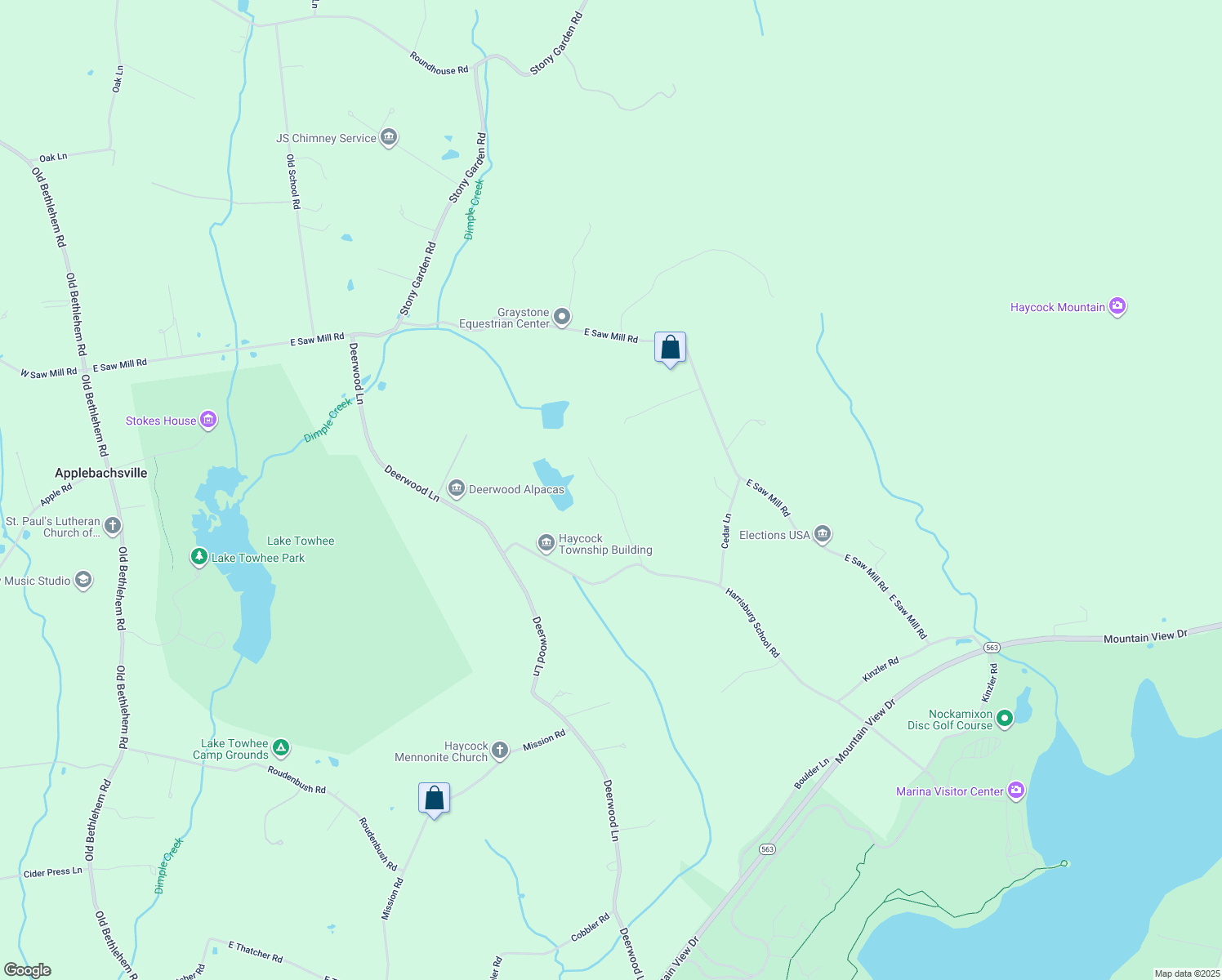 map of restaurants, bars, coffee shops, grocery stores, and more near 1773 Country Ln in Quakertown