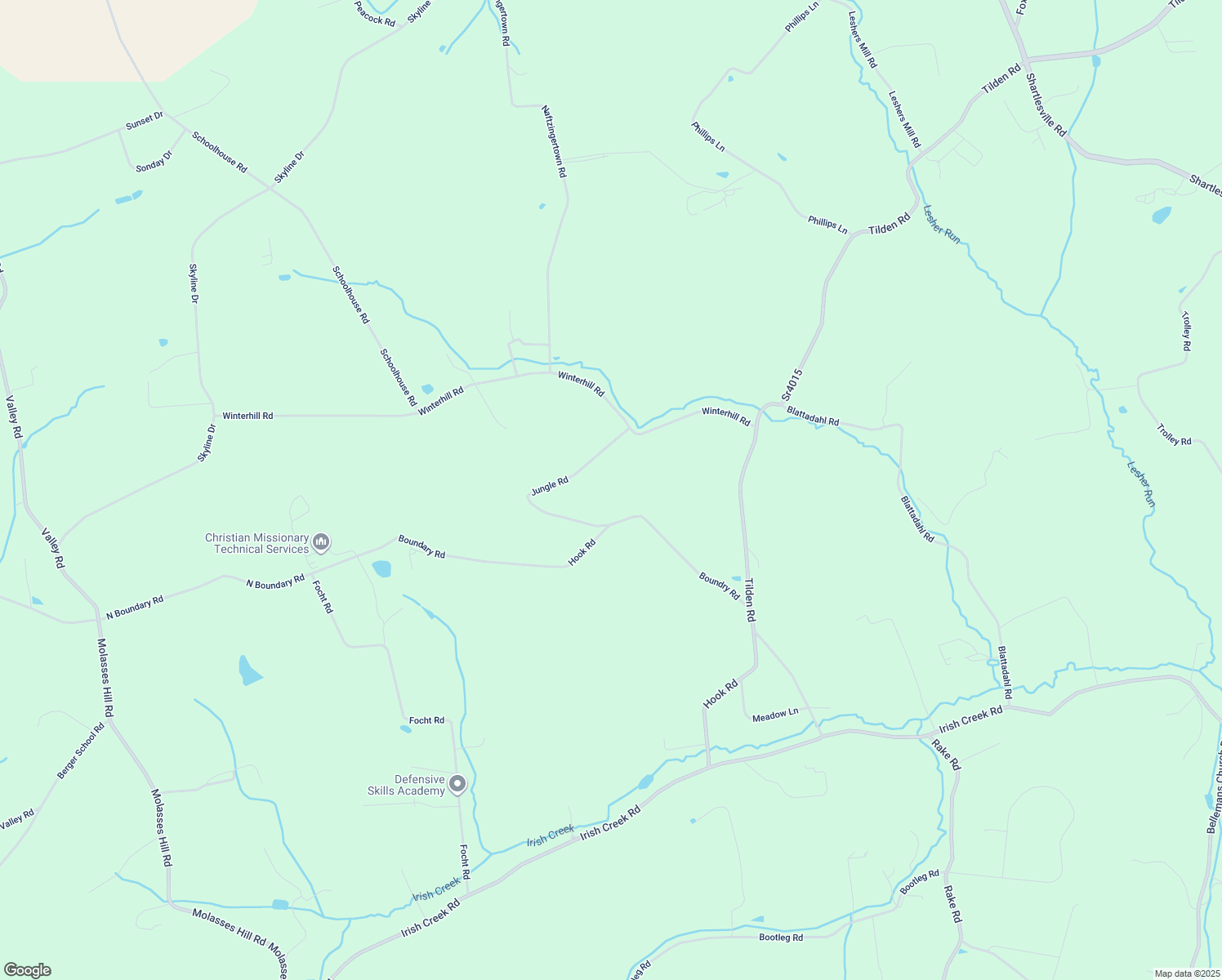 map of restaurants, bars, coffee shops, grocery stores, and more near 211 Jungle Road in Bernville