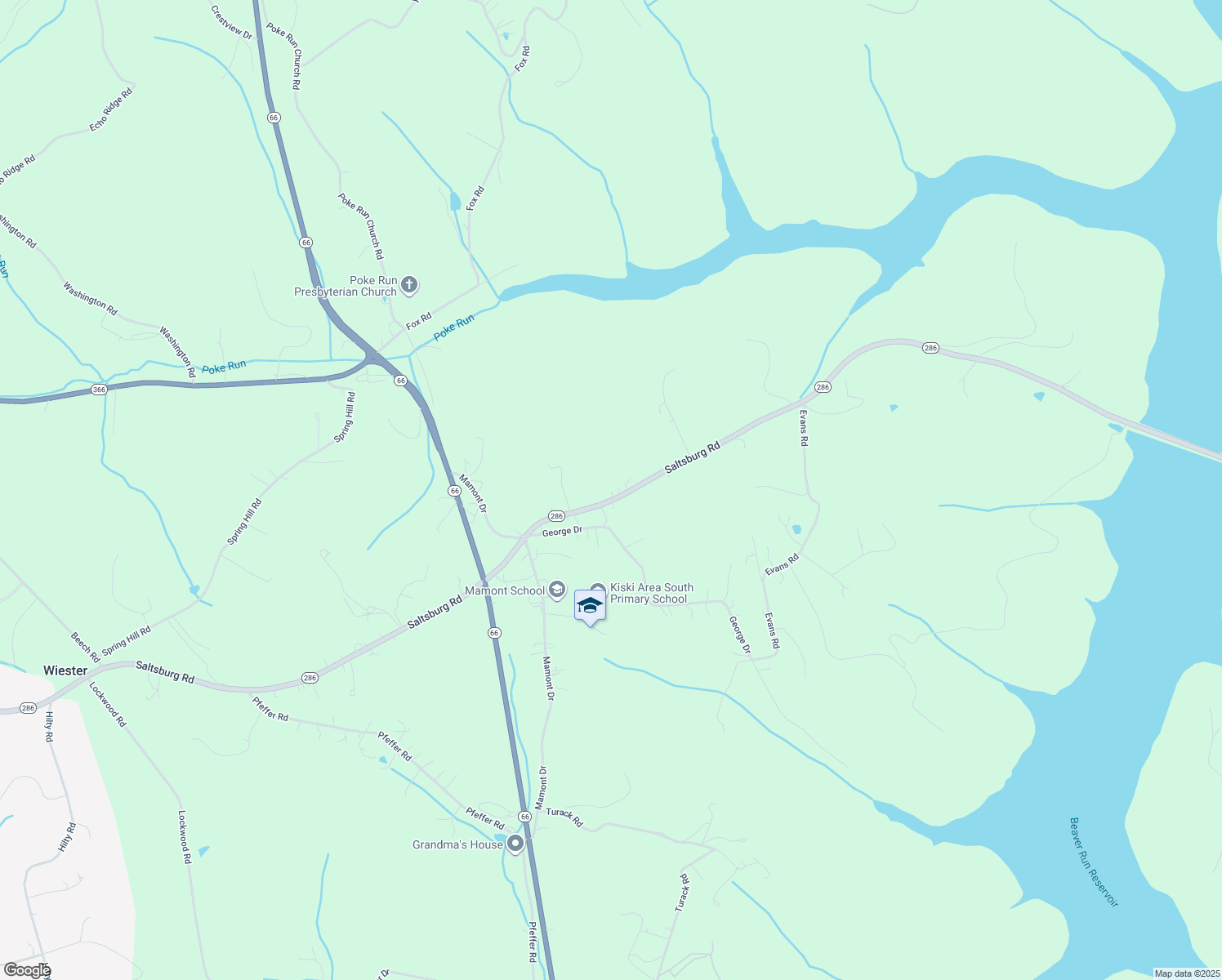 map of restaurants, bars, coffee shops, grocery stores, and more near 1457 Pennsylvania 286 in Export