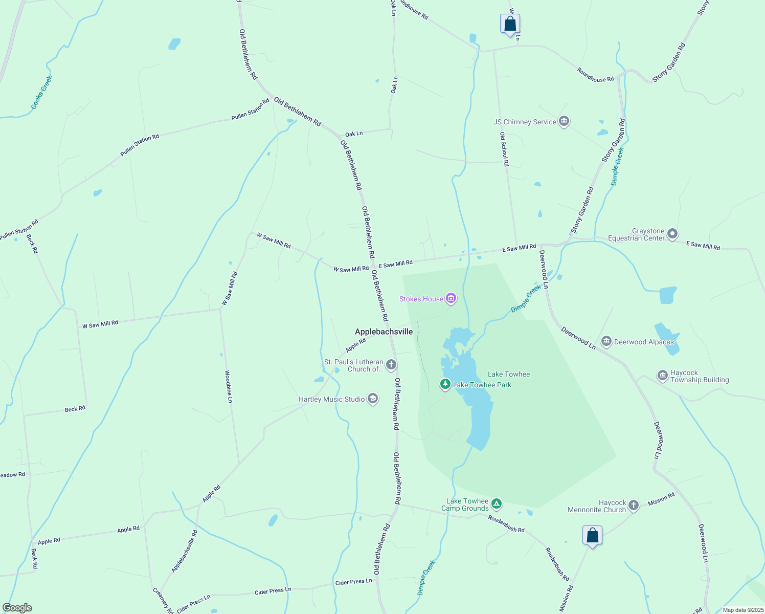 map of restaurants, bars, coffee shops, grocery stores, and more near 937 Old Bethlehem Road in Quakertown