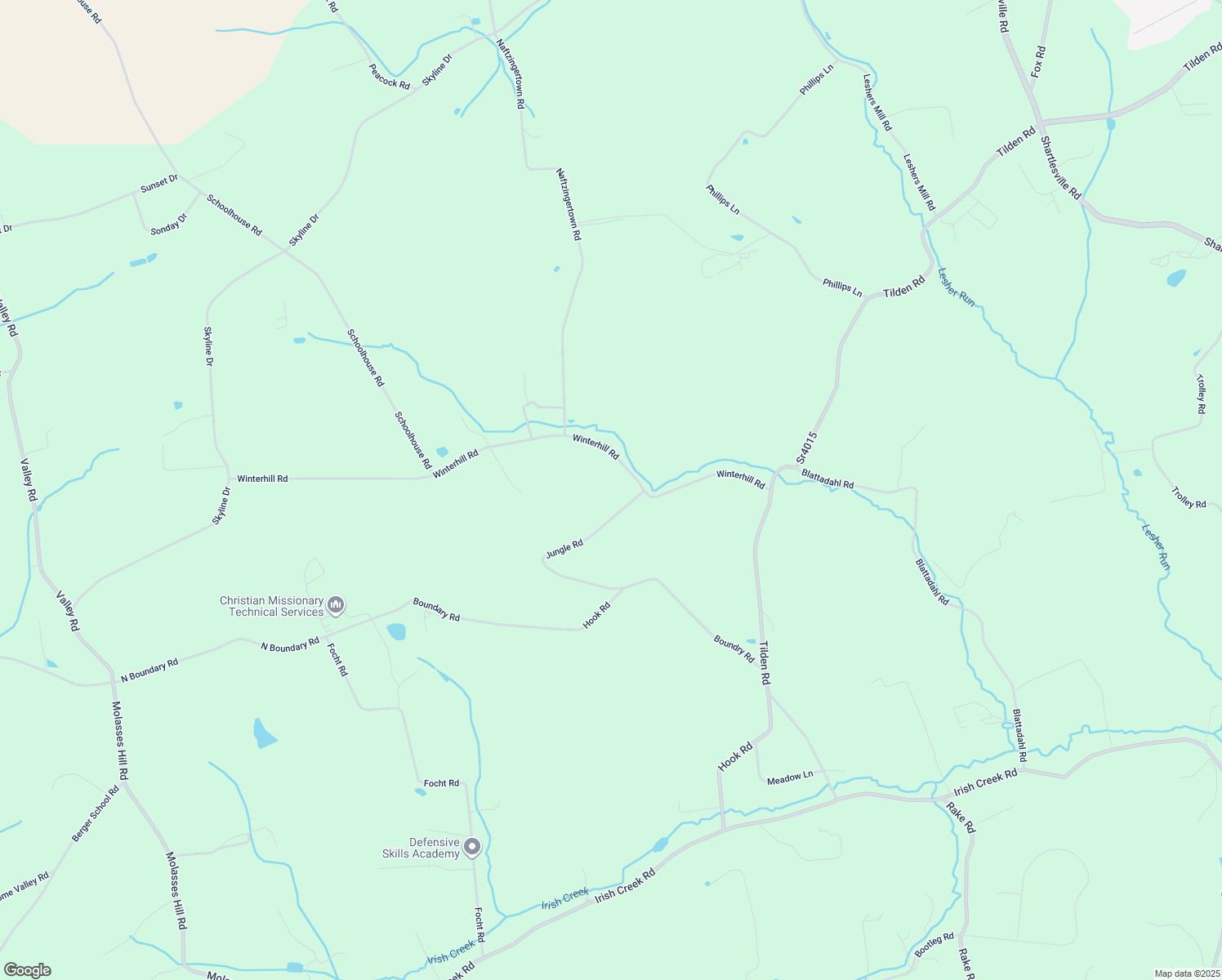 map of restaurants, bars, coffee shops, grocery stores, and more near 120 Jungle Rd in Bernville