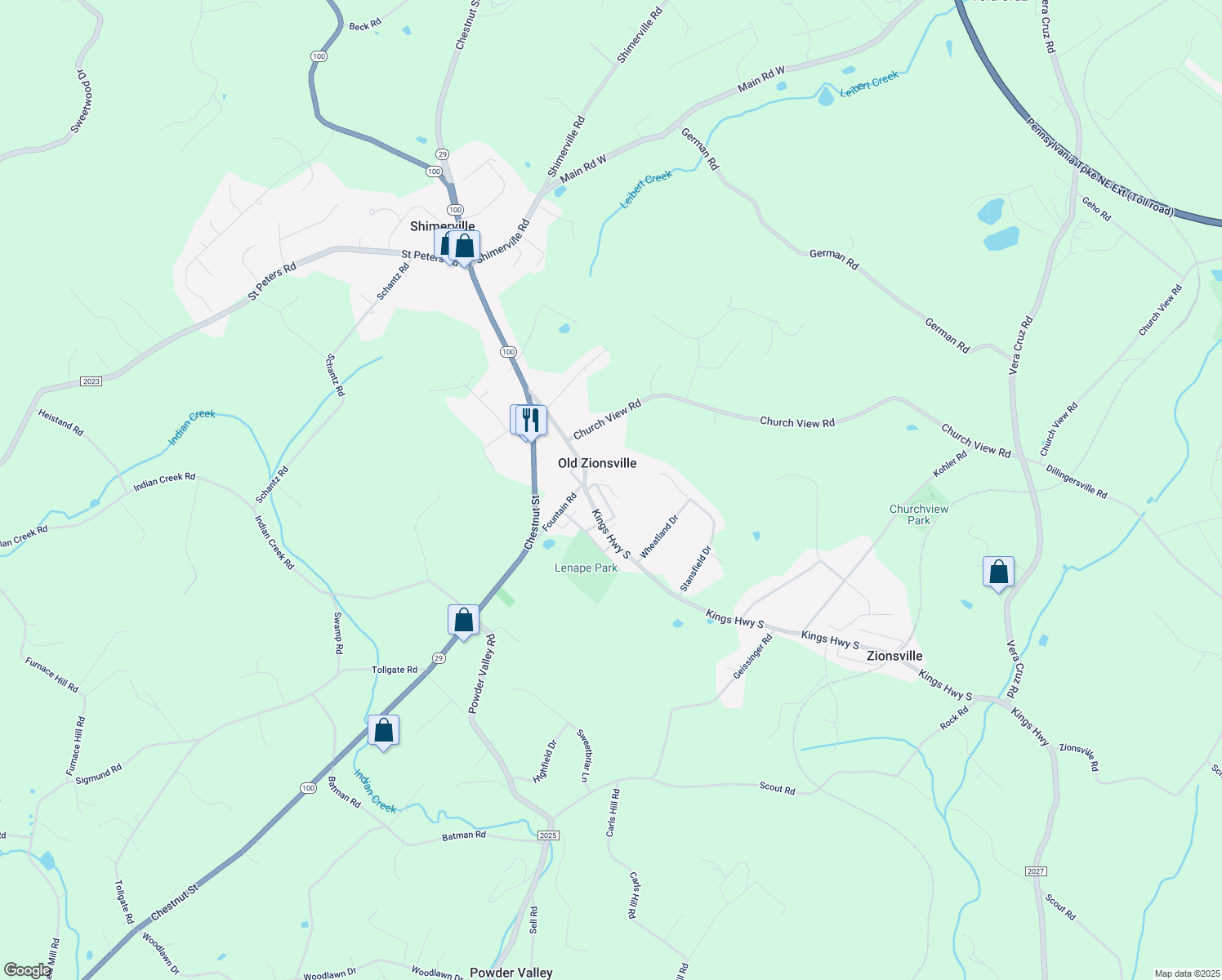 map of restaurants, bars, coffee shops, grocery stores, and more near 6042 Garden Alley in Zionsville