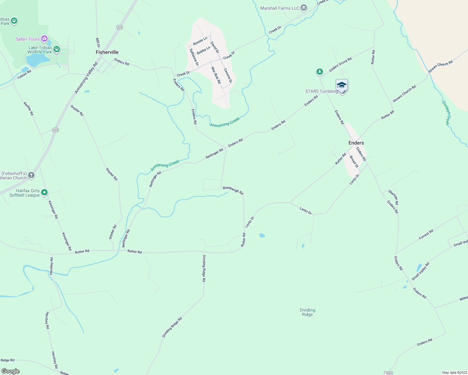 map of restaurants, bars, coffee shops, grocery stores, and more near 109 Bombaugh Road in Halifax