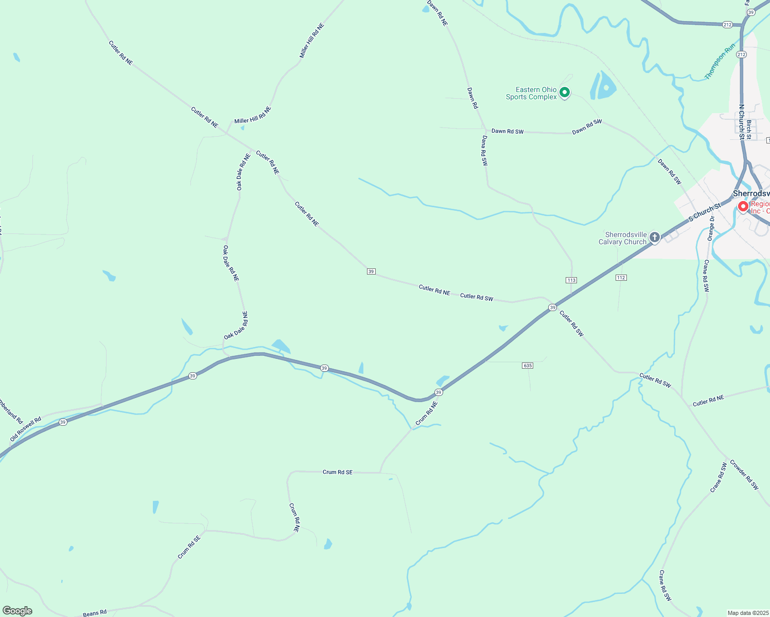 map of restaurants, bars, coffee shops, grocery stores, and more near in Sherrodsville