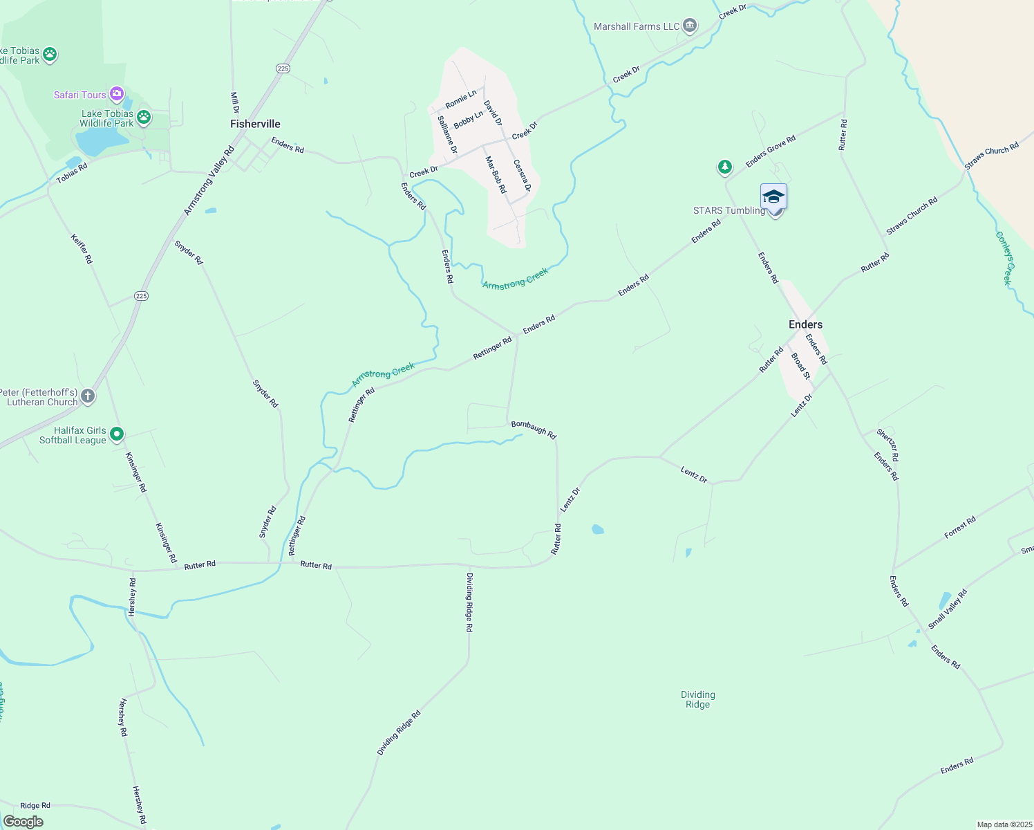 map of restaurants, bars, coffee shops, grocery stores, and more near 109 Bombaugh Road in Halifax