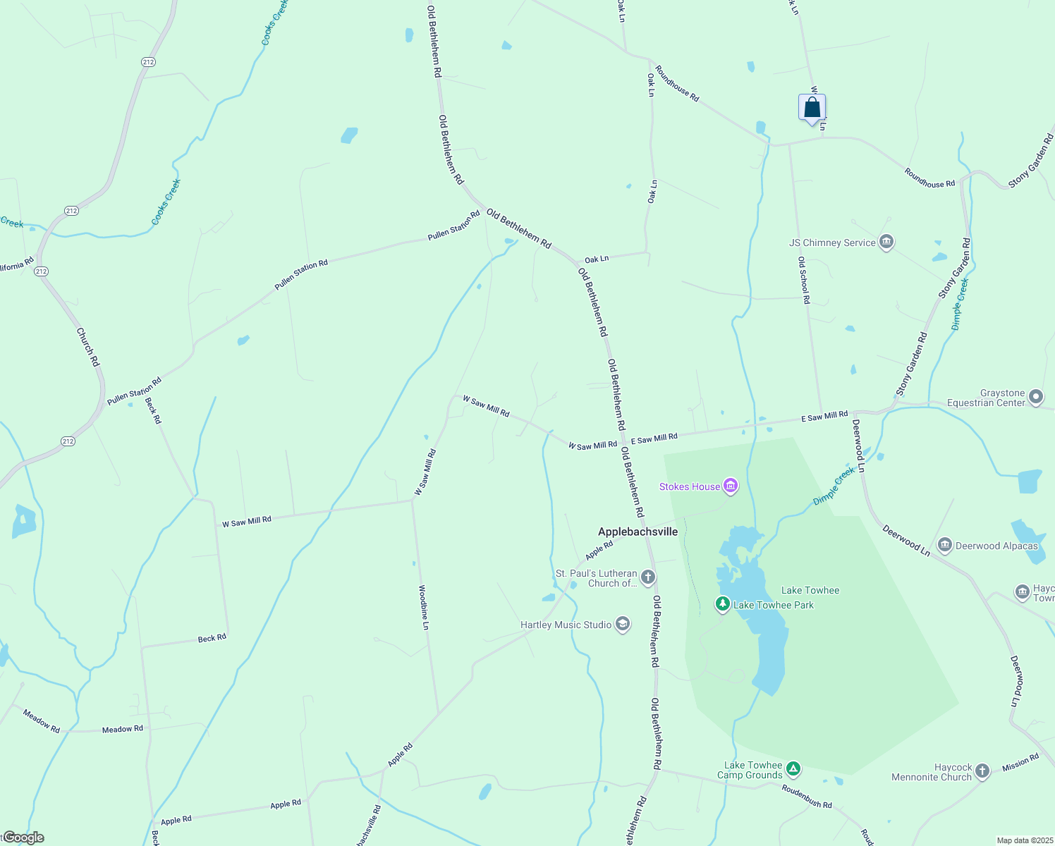 map of restaurants, bars, coffee shops, grocery stores, and more near 1178 West Saw Mill Road in Quakertown