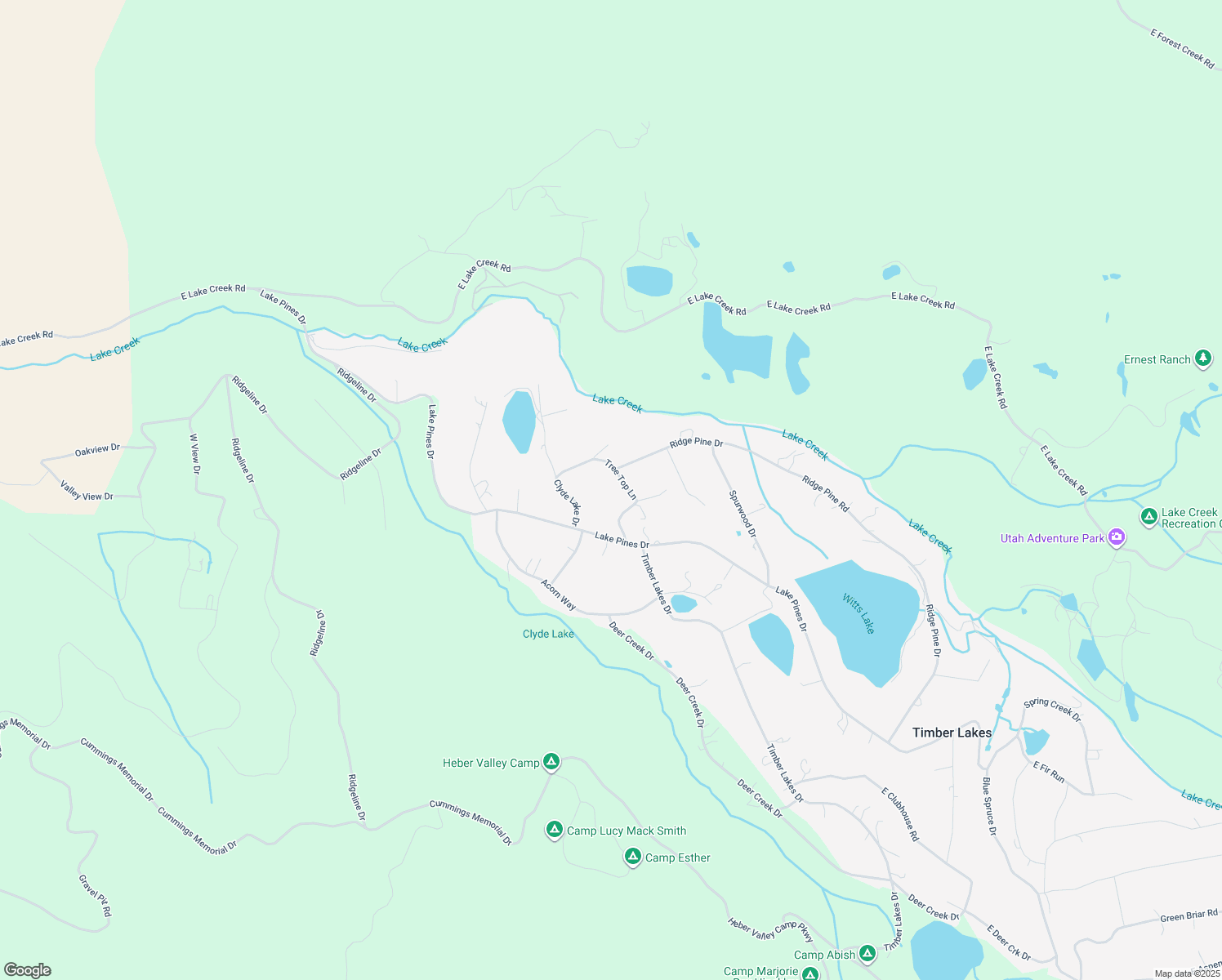 map of restaurants, bars, coffee shops, grocery stores, and more near 1594 Tree Top Lane in Heber City
