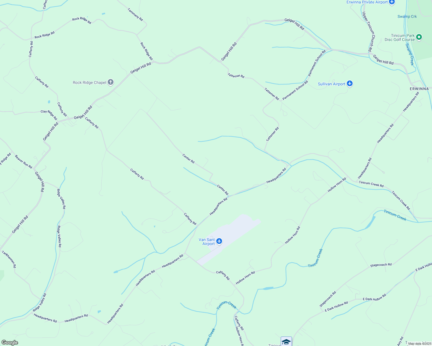 map of restaurants, bars, coffee shops, grocery stores, and more near 16 Center Road in Bucks County