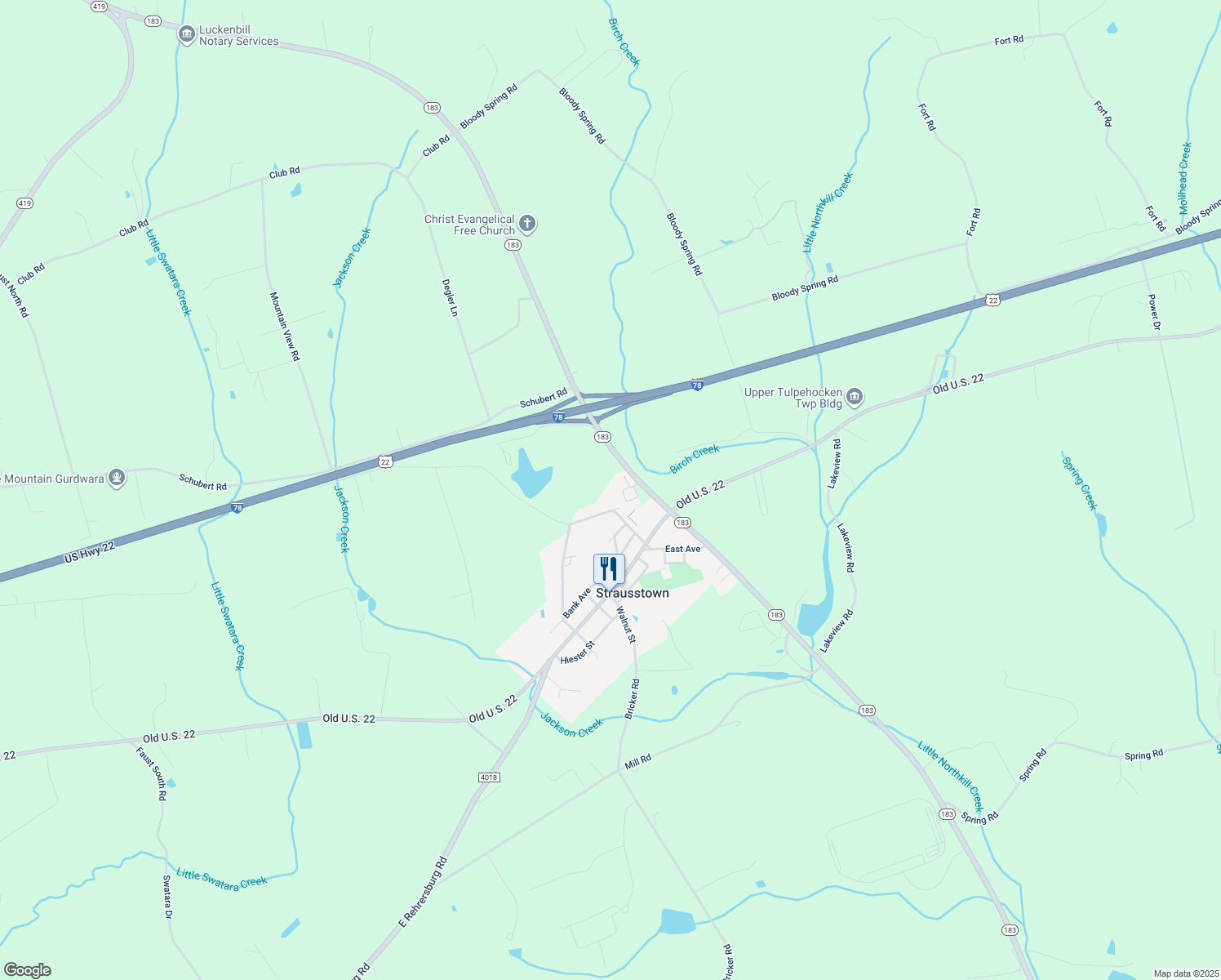 map of restaurants, bars, coffee shops, grocery stores, and more near 11 Talbert Rd in Berks