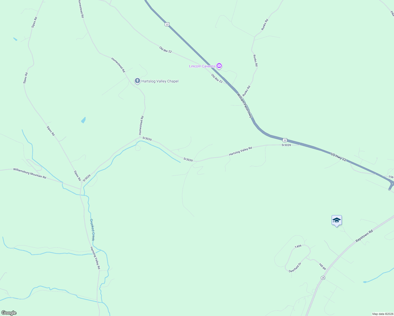 map of restaurants, bars, coffee shops, grocery stores, and more near 10044 Hartslog Valley Road in Huntingdon