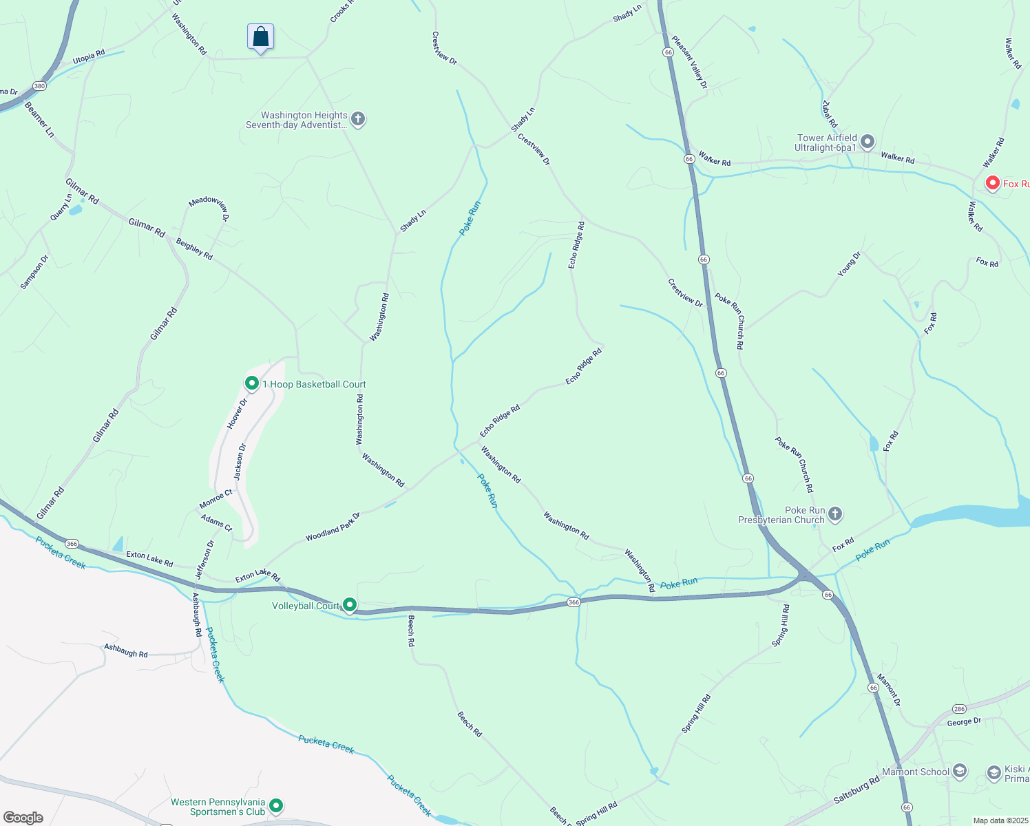 map of restaurants, bars, coffee shops, grocery stores, and more near 368 Echo Ridge Road in Apollo
