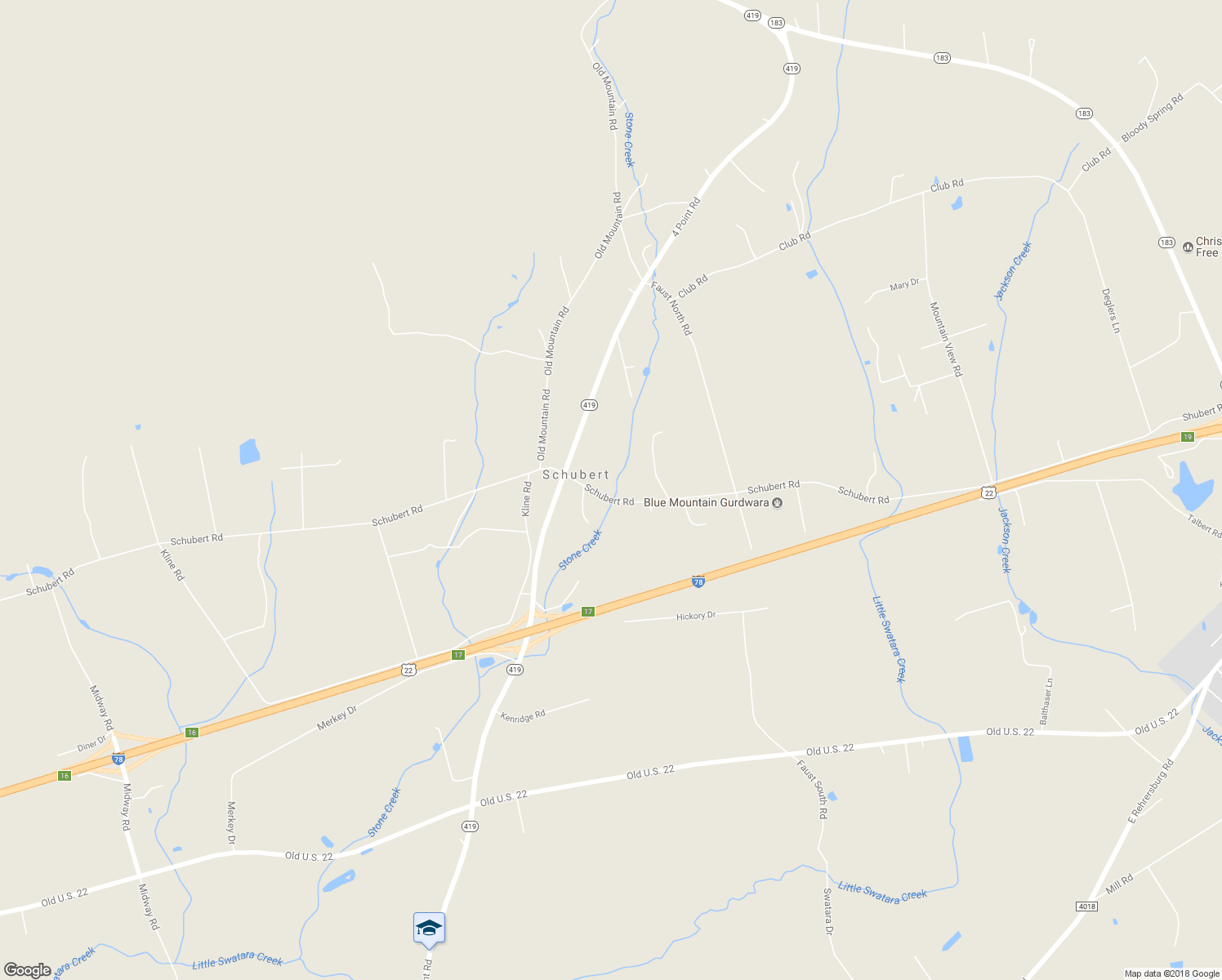 map of restaurants, bars, coffee shops, grocery stores, and more near 521 Schubert Road in Bethel