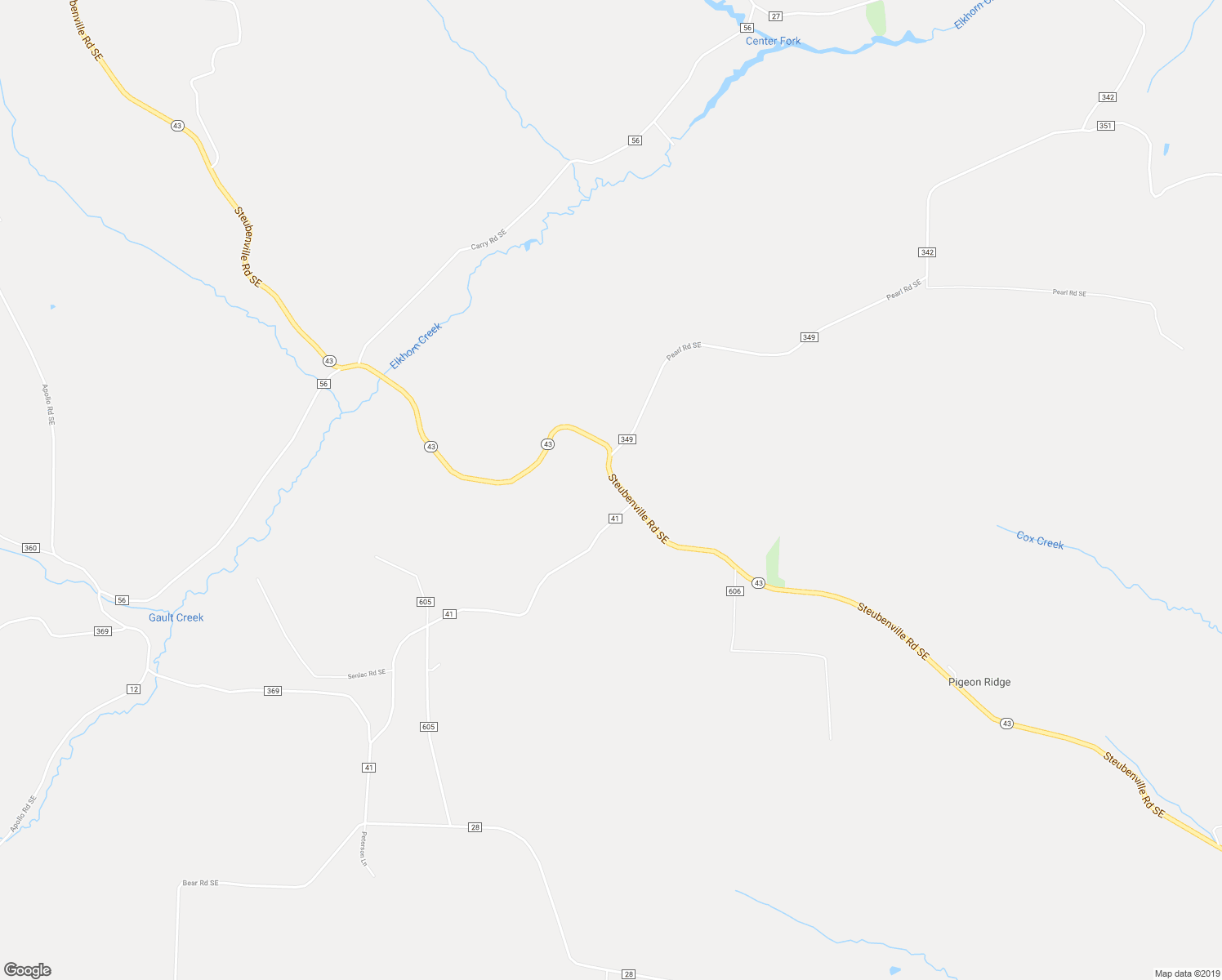 map of restaurants, bars, coffee shops, grocery stores, and more near 5187 Steubenville Road Southeast in Amsterdam