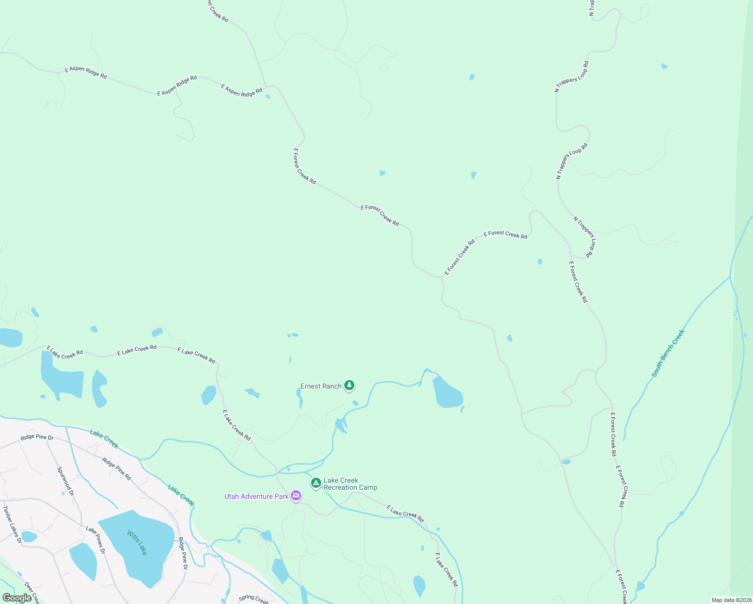 map of restaurants, bars, coffee shops, grocery stores, and more near East Forest Creek Road in Heber City