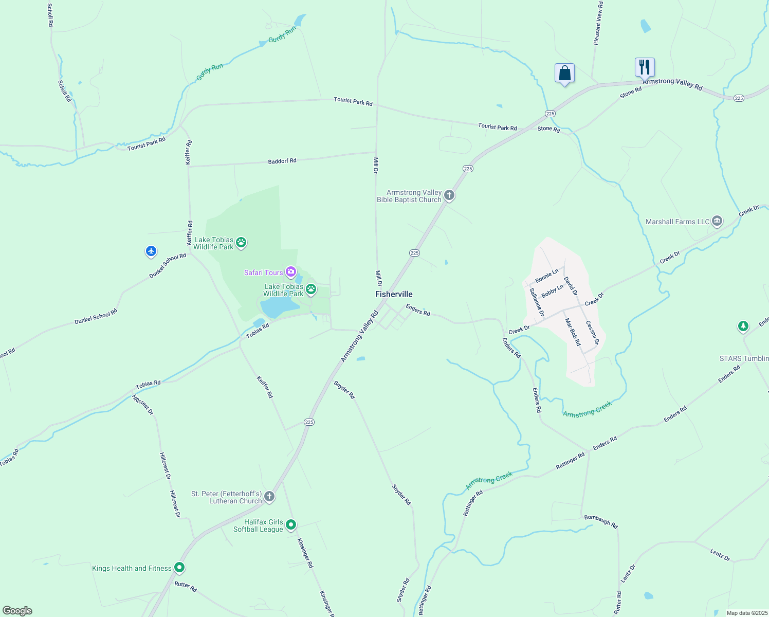 map of restaurants, bars, coffee shops, grocery stores, and more near 1849 Armstrong Valley Road in Halifax