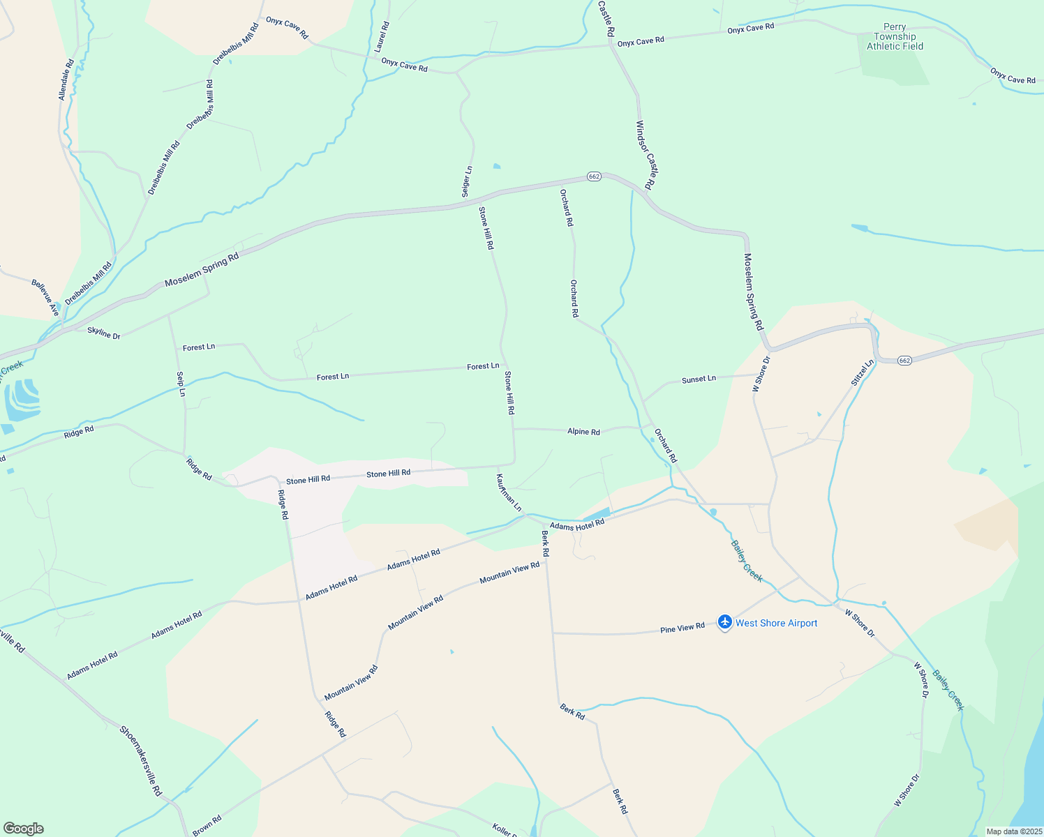 map of restaurants, bars, coffee shops, grocery stores, and more near 377 Stone Hill Road in Shoemakersville